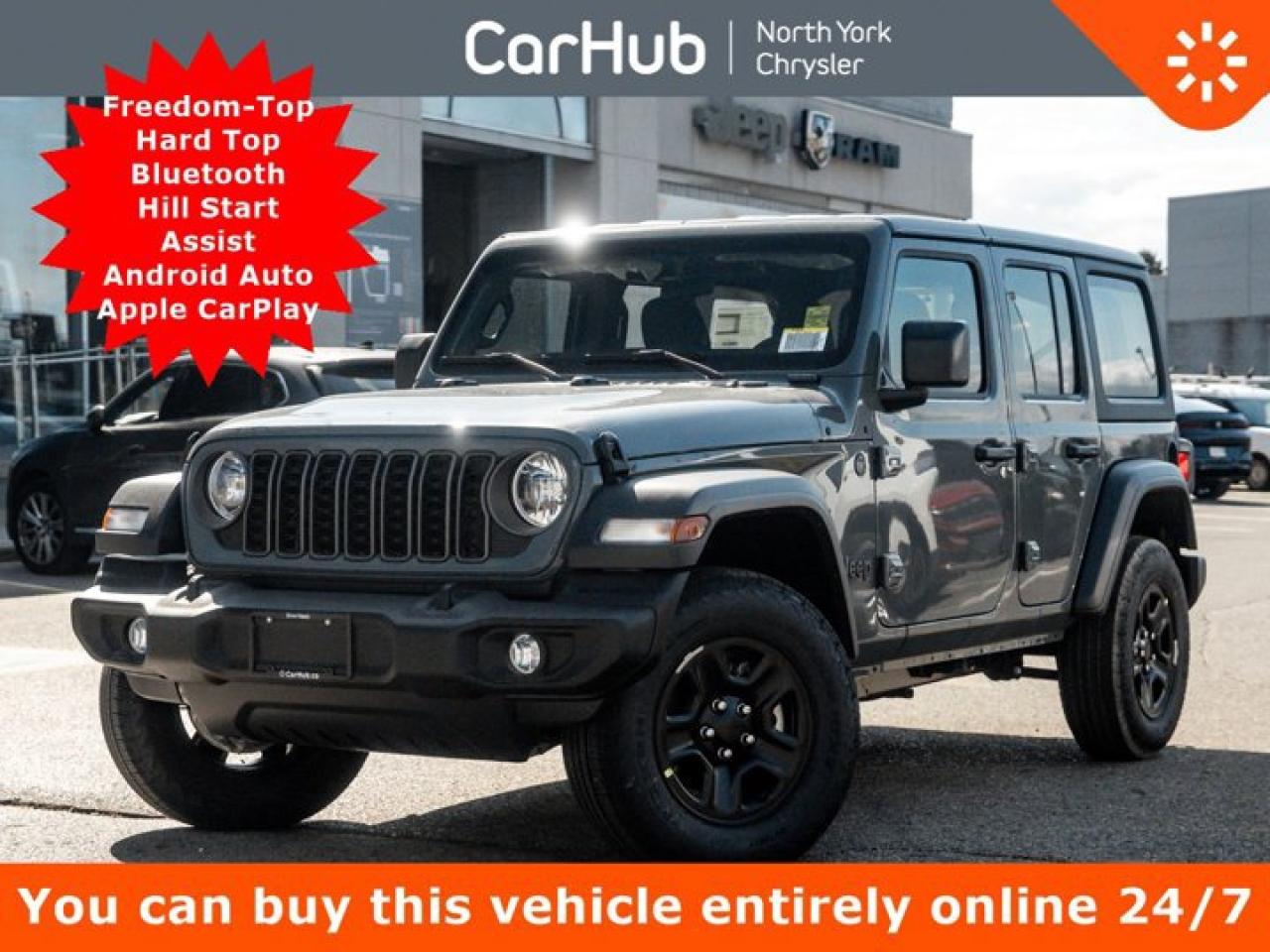 New 2025 Jeep Wrangler Sport Freedom-Top Hard Top Bluetooth Hill Start Assist Android Auto Apple CarPlay for sale in Thornhill, ON