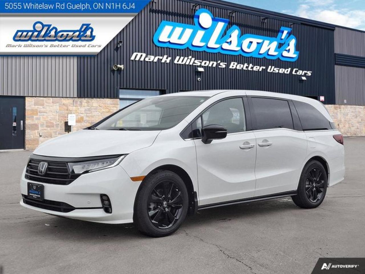 Used 2024 Honda Odyssey Black Edition  | Leather | DVD | Sunroof | Nav | Cooled + Heated Seats | CarPlay + Android | for sale in Guelph, ON