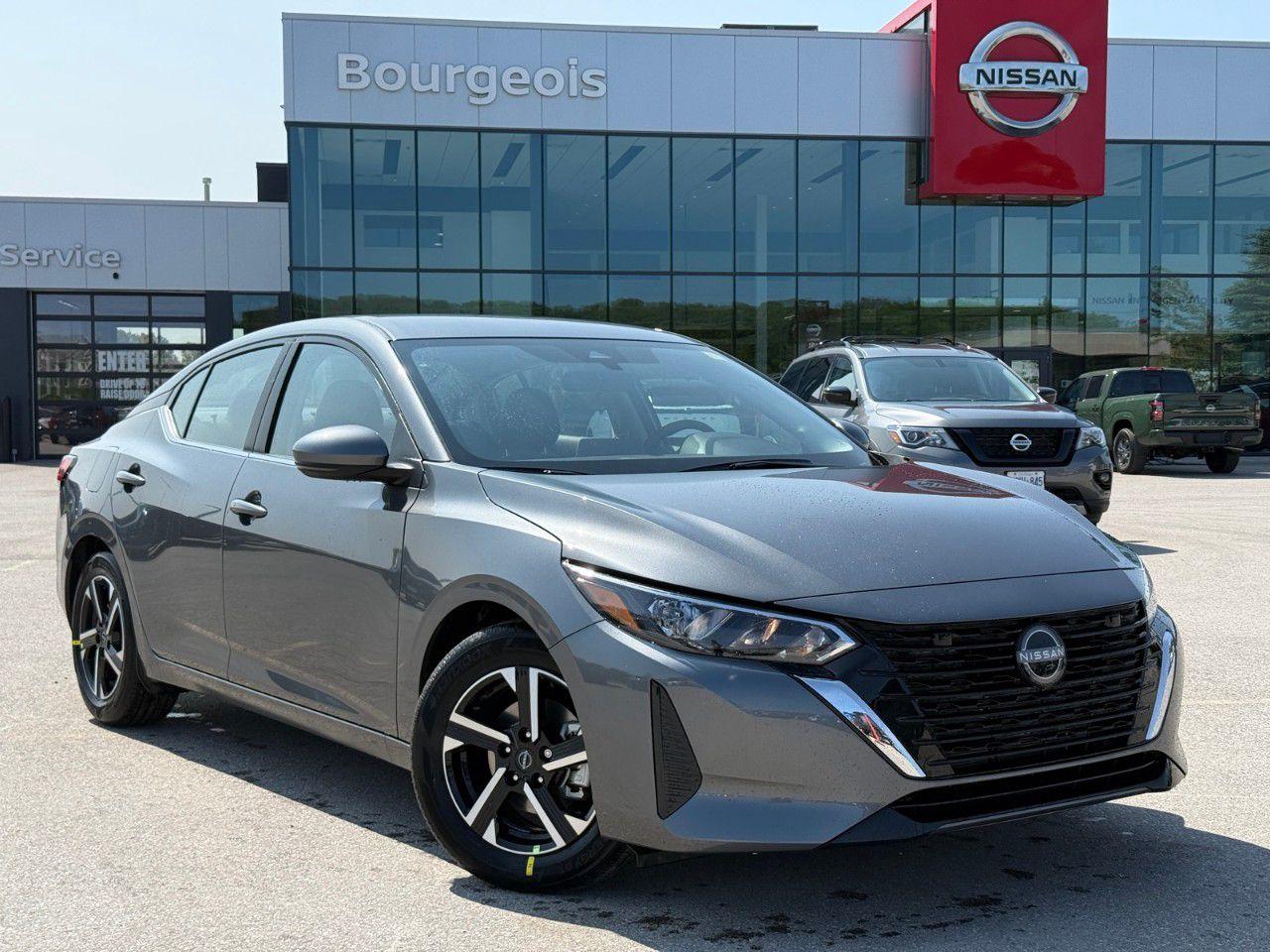 <p>Experience driving at its finest with the 2025 Nissan Sentra SV in sophisticated gray. Designed with a streamlined FWD drivetrain, this sedan ensures smooth, reliable handling on urban streets and open highways. </p><p>On the outside, the Sentra SV boasts elegant alloy wheels and striking gray exterior complements, while the interior is finished in classic black, featuring thoughtful accents that capture the essence of modern style. The cabin is equipped with heated front seats and mirrors, welcoming you and your passengers in comfort, no matter the season. </p><p>Stay connected effortlessly with smart device integration and enjoy the convenience of features like a backup camera and parking sensors. With Bluetooth connection and satellite radio options, every journey will be entertaining, and safety is paramount with brake assist and lane assist standard in this model. Moreover, the adaptive cruise control and remote start functions further enhance your driving experience, combining technology with usability. </p><p>Perfect for families and urban professionals alike, the 2025 Nissan Sentra SV offers everything you need in a sleek, modern sedan. Contact us today to learn more and schedule your test drive. Your new driving adventure starts now!</p> <p><strong>Why Choose the Bourgeois Auto Group?</strong></p><p>For 80 years, Bourgeois Auto Group has been delivering exceptional automotive experiences. Our factor trained teams work to ensure you receive the shopping experience you deserve; whether you're looking for a new or new-to-you vehicle.</p><p>Shop 24/7 with our online showroom and chat service, ensuring convenience every step of the way. No hidden fees, full disclosure, and every pre-owned vehicle comes with a Carfax® report for peace of mind.</p><p>We offer a wide selection of pre-owned vehicles, all competitively priced using real-time market data. Get the best deal on your purchase and trade-in with our free Live Market Analysis report.</p><p>Looking to sell your car? We buy any make or modelno purchase required. Our simple to use online trade valuation tool will provide you with a clear, transparent selling experience whether you buy our car or not.</p><p>Backed by hundreds dedicated employees across 4 convenient locations, were here to meet all your automotive needs. Visit us in Midland or Parry Sound and explore our inventory or schedule your next service today.</p> <p><strong>Financing Your Next Vehicle with Bourgeois Midland Nissan:</strong></p><p>At Bourgeois Midland Nissan, we make financing your next vehicle simple and stress-free! Our team works with trusted lenders to find flexible options tailored to your budget. Drive away with confidenceapply today!</p><p>Take advantage of our online pre-qualification tool, backed by Equifax and TD Bank to find the payment that works for you. Simply <a href=https://www.bourgeoisnissan.com/pre-qualify-for-financing/ rel=nofollow><strong>CLICK HERE</strong></a> to use our secure online credit tool with no impact to your credit.</p>