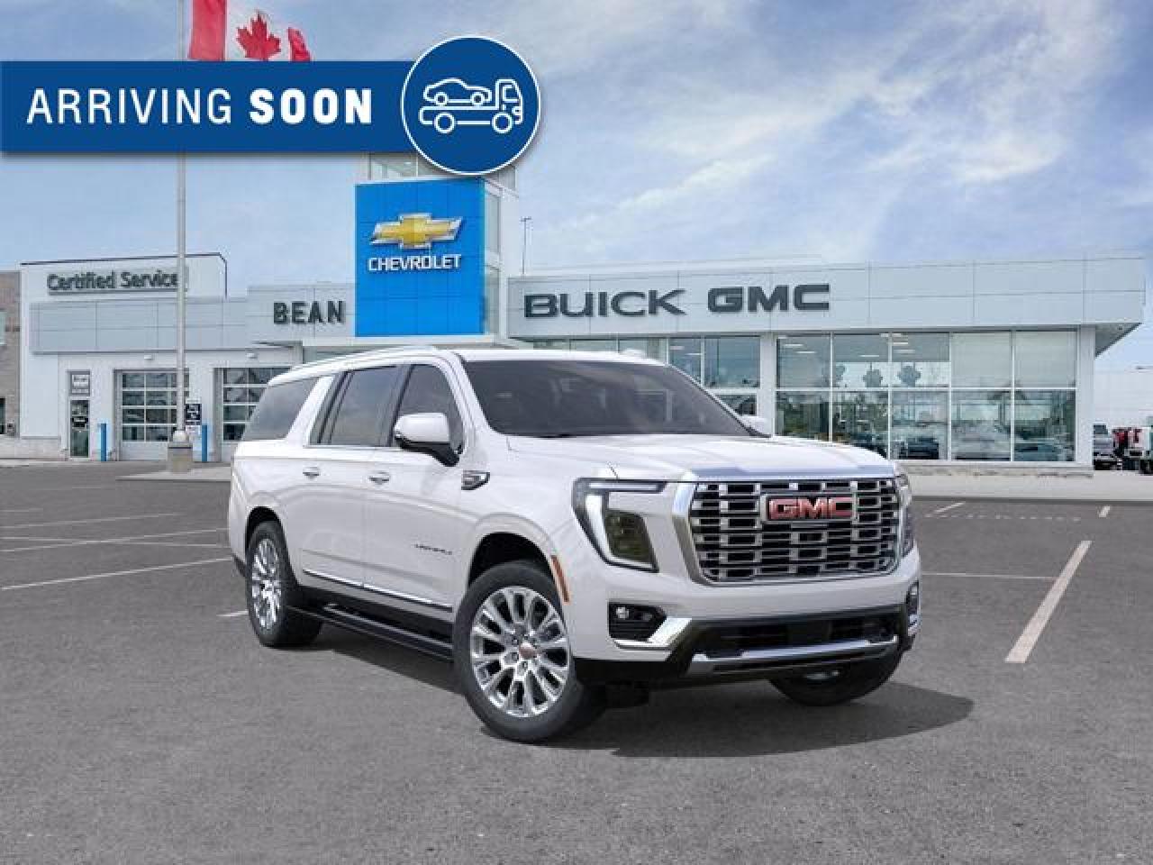 New 2025 GMC Yukon XL Denali 6.2L V8 WITH REMOTE START/ENTRY, SUNROOF, HEATED SEATS, HEATED STEERING WHEEL, VENTILATED SEATS, SUPER CRUISE, POWER LIFTGATE, BOSE SOUND SYSTEM for sale in Carleton Place, ON