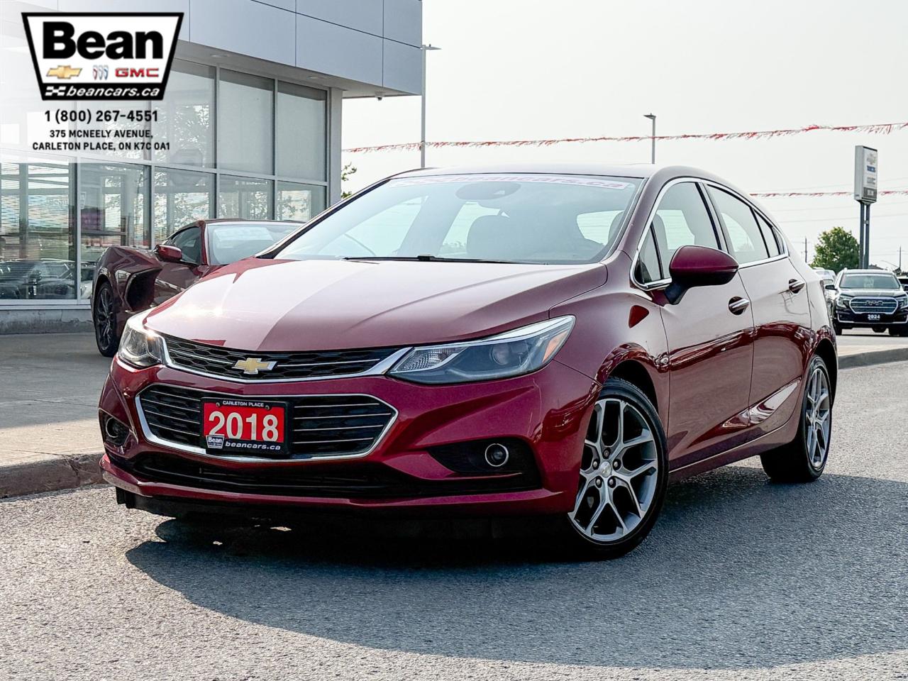 Used 2018 Chevrolet Cruze Premier Auto 1.4L 4 CYL WITH REMOTE START/ENTRY, SUNROOF, HEATED SEATS, HEATED STEERING WHEEL, REAR VISION CAMERA, CRUISE CONTROL, WIRELESS CHARGING, BOSE SPEAKER SYSTEM for sale in Carleton Place, ON