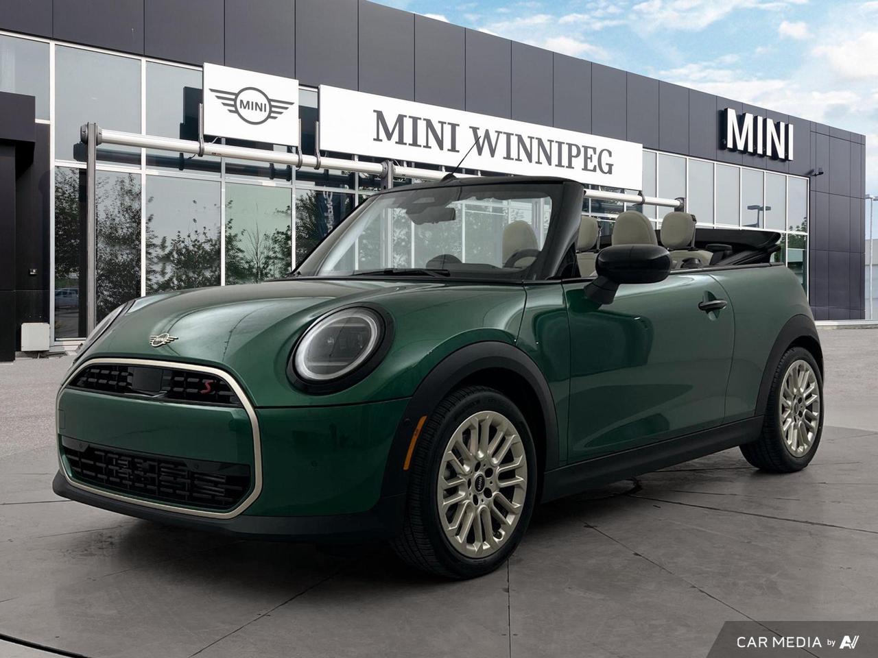 Experience the thrill of open-air driving with the 2025 MINI Convertible Cooper S. This brand-new British Racing Green beauty combines MINIs iconic style with cutting-edge technology and performance.

- Advanced 2.0L 4-cylinder Twin Power Turbocharged engine
- Sleek power convertible top with automatic roll-over protection
- MINI Head-Up Display for enhanced driving focus
- Dual Zone Front Automatic Air Conditioning for optimal comfort
- Sport heated leather steering wheel for a luxurious touch
- Intelligent Emergency Call system for peace of mind
- Collision Mitigation and Lane Departure Warning for added safety

Ready to embrace the MINI lifestyle? Reserve your 2025 MINI Convertible Cooper S today or schedule a test drive at MINI Winnipeg. Our team is eager to answer any questions and guide you through the exciting process of owning this remarkable vehicle. Visit www.birchwoodbmw.ca to start your MINI adventure!
At Birchwood BMW we know that experience is everything - thats why weve been voted #1 BMW Store in Canada for Customer Satisfaction for the past 3 years.  

Visit us today and see for yourself why were the top-rated luxury dealer in Manitoba on Google. Book your appointment at 204-452-7799. Dealer Permit #9740
Dealer permit #9740