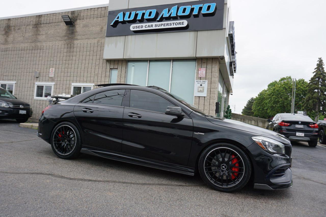 Used 2017 Mercedes-Benz CLA-Class 45 AMG AWD CERTIFIED *DEALER MAINTAIN* CAMERA NAV BLUETOOTH LEATHER HEATED SEATS PANO ROOF CRUISE ALLOYS for sale in Burlington, ON