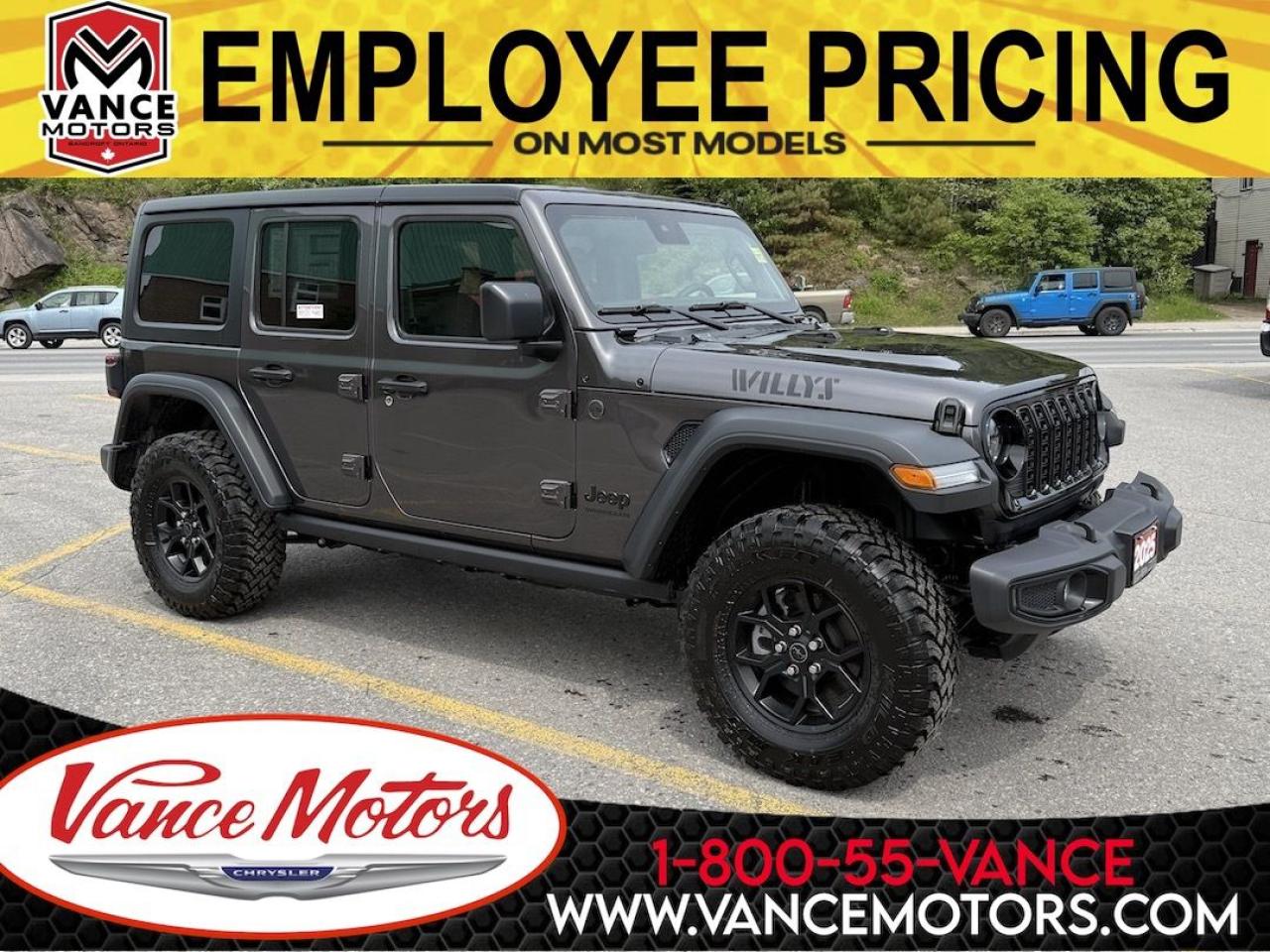 New 2025 Jeep Wrangler Willys 4 Door 4x4 for sale in Bancroft, ON