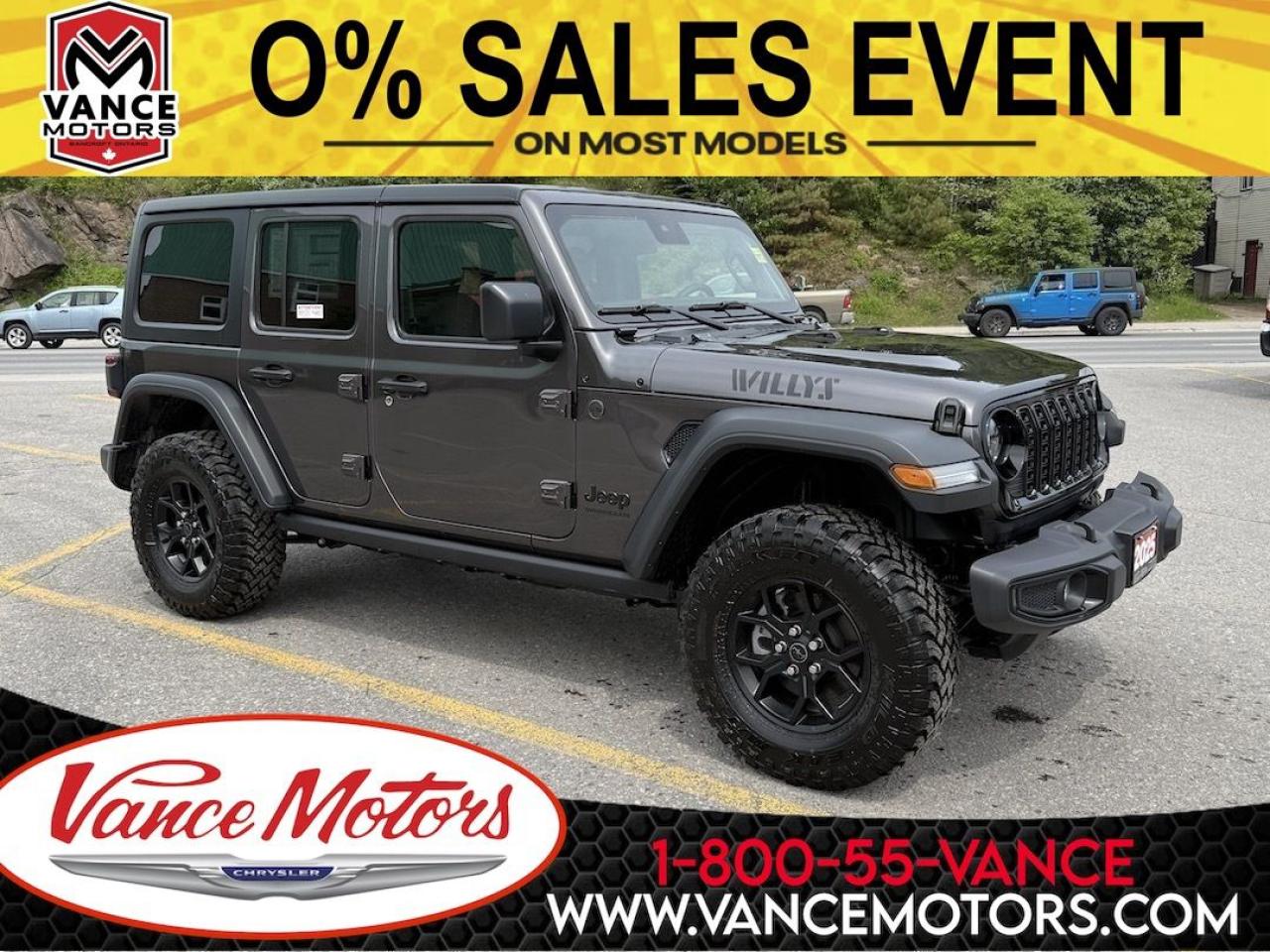 New 2025 Jeep Wrangler Willys 4 Door 4x4 for sale in Bancroft, ON