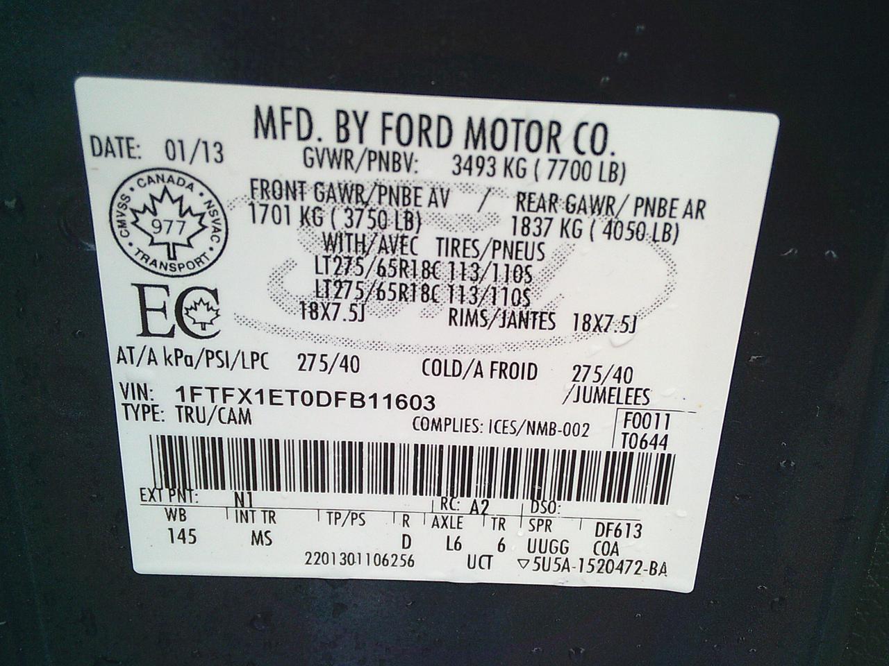 2013 Ford F-150 4WD SuperCab XLT Lariat Photo