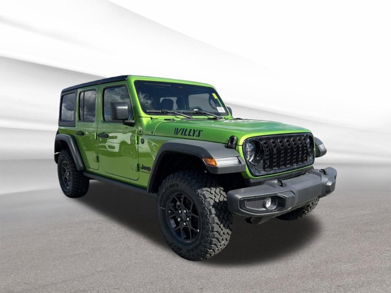 Experience adventure and capability with the brand new 2025 Jeep Wrangler Willys, now available at Steele Halifax Chrysler Dodge Jeep Ram FIAT. Finished in eye-catching Mojito green with a sleek black interior, this four-door SUV is designed for those who crave excitement on and off the road. Its advanced 4-wheel drive system and robust 2.0-litre Intercooled Turbo Premium Unleaded I-4 engine deliver impressive power and control in any condition.FEATURES OF THE Wrangler WillysDistinctive Willys badging and rugged stylingEnhanced off-road suspension for tough terrainAll-terrain tires for superior gripBlacked-out exterior accents for a bold lookADVANCED SAFETY FEATURESAdaptive cruise control for effortless highway drivingRear window defroster for improved rear visibilityComprehensive airbag system for added protectionElectronic stability control for safer handlingPERFORMANCE AND EFFICIENCY2.0 L turbocharged engine for strong accelerationDOHC design for optimized performanceAutomatic transmission for smooth shifting4-wheel drive traction for all-weather confidenceCOMFORT AND CONVENIENCEHeated steering wheel for cold Canadian morningsSpacious four-door layout for easy accessUser-friendly controls for daily comfortAmple interior space for passengers and gearTECHNOLOGY AND CONNECTIVITYAdaptive cruise control for modern convenienceRear window defroster for year-round clarityAdvanced driver interface for easy operationMultiple charging ports for device connectivityCARGO SPACEFlexible cargo area for outdoor gearRear seats fold for expanded storageWide-opening rear doors for easy loadingPractical layout for family or adventure useWHAT OTHER OWNERS LIKEConfident off-road capability and rugged designHeated steering wheel for added comfortTurbocharged engines lively performanceSpacious and accessible interior for all passengers