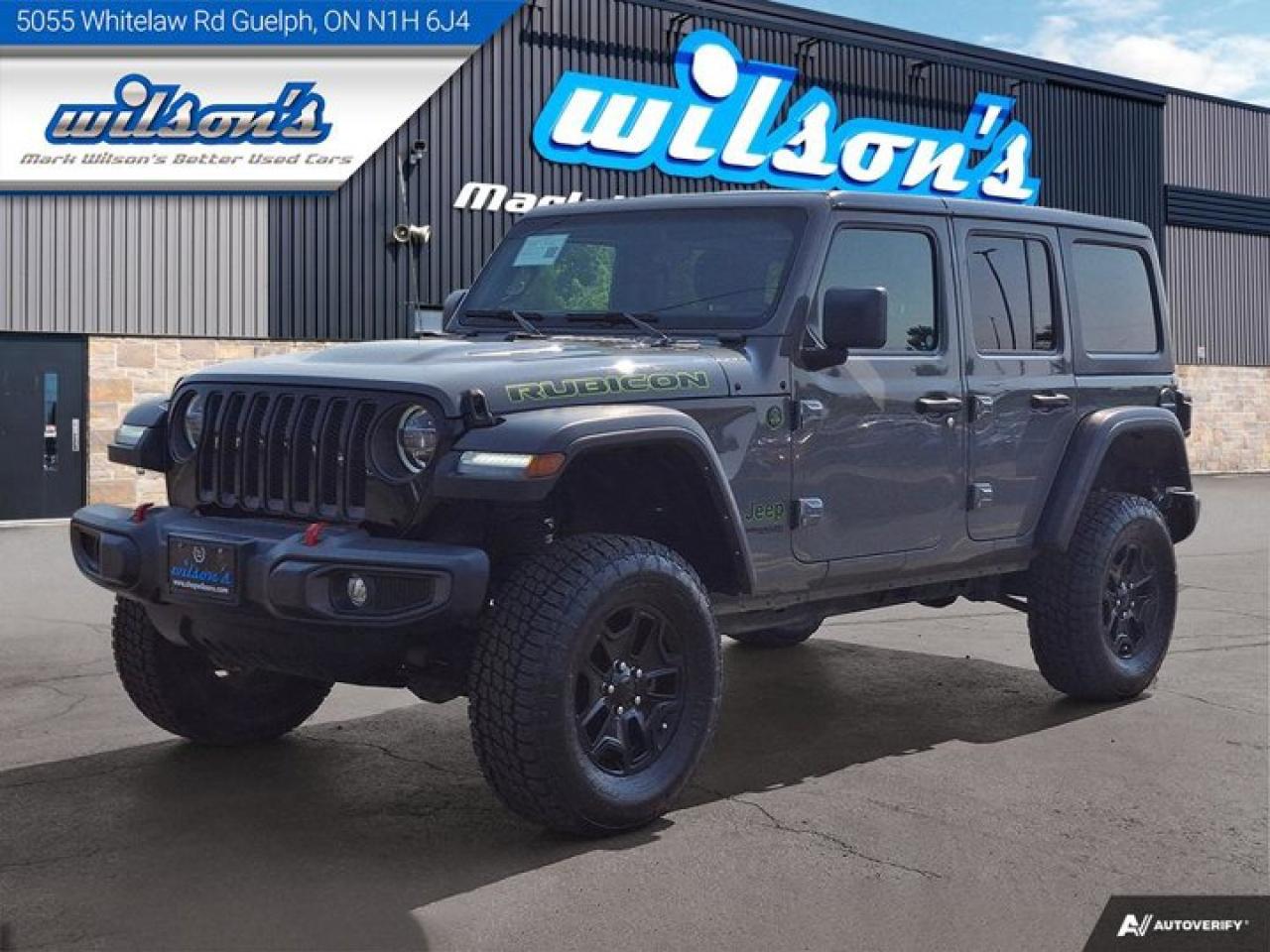 Used 2021 Jeep Wrangler Unlimited RubiconApple CarPlay | Android Auto | Remote Start | Heated Seats + Wheel | and Much More! for sale in Guelph, ON