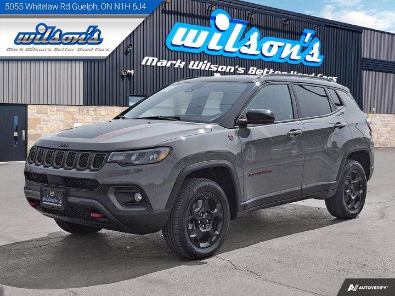 Used 2023 Jeep Compass Trailhawk 4X4 | Active Lane Assist | Heated Seats | Remote Start | Apple CarPlay | Android Auto for sale in Guelph, ON