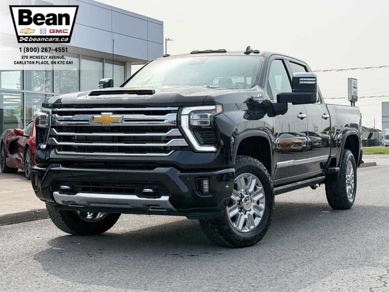 New 2025 Chevrolet Silverado 2500 HD High Country 6.6L DURAMAX WITH REMOTE START/ENTRY, SUNROOF, HEATED SEATS, HEATED STEERING WHEEL, VENTILATED SEATS, BOSE SOUND SYSTEM, POWER UP/DOWN TAILGATE for sale in Carleton Place, ON