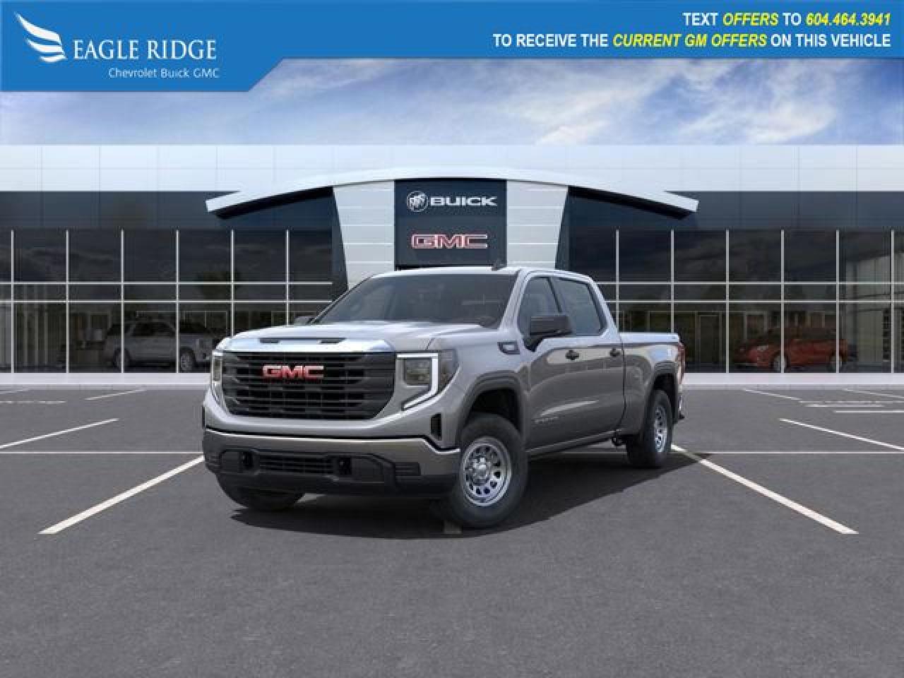 New 2025 GMC Sierra 1500 Pro HD Rear Vision Camera, Hitch Guidance, LED Cargo Area Lighting, Power Door Locks, Power Front Windows w/Driver Express Up/Down, Power Front Windows w/Passenger Express Down, for sale in Coquitlam, BC
