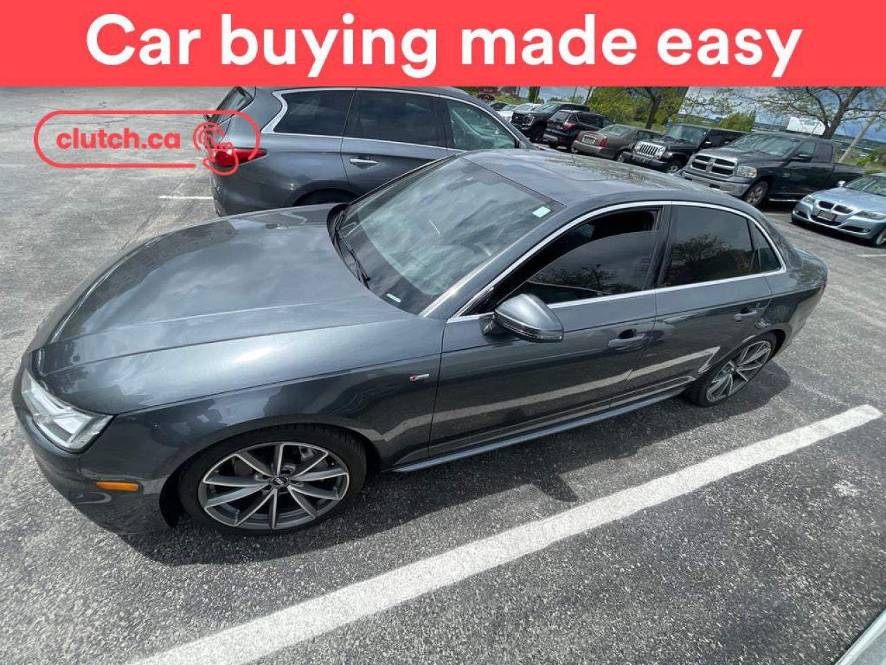 Used 2017 Audi A4 Technik AWD w/ Apple CarPlay, Rearview Cam, Nav for sale in Toronto, ON