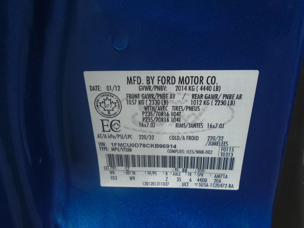 2012 Ford Escape FWD 4dr XLT - Photo #31