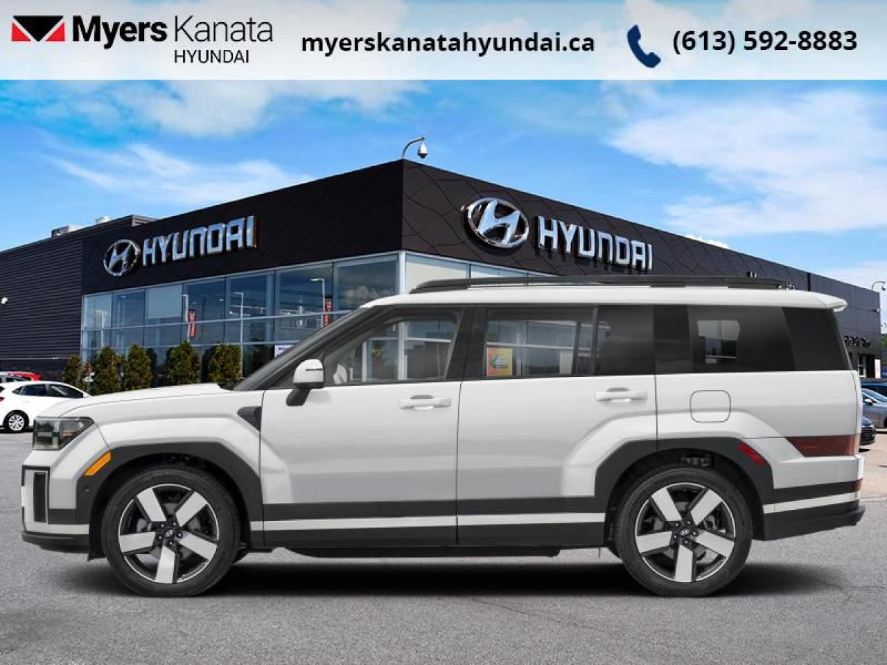<b>Heated Seats,  Heated Steering Wheel,  Power Liftgate,  Adaptive Cruise Control,  Lane Keep Assist!</b><br> <br> <br> <br>  With this 2025 Santa Fe Hybrid, youre assured of solid reliability, great efficiency and unparalleled practicality. <br> <br>Refinement wrapped in ruggedness, capability married to style, and adventure ready attitude paired to a comfortable drive. These things make this 2025 Santa Fe Hybrid an amazing SUV. If you need a ready to go SUV that makes every errand an adventure and makes every adventure a journey, this 2025 Santa Fe Hybrid was made for you.<br> <br> This creamy wht SUV  has an automatic transmission and is powered by a  231HP 1.6L 4 Cylinder Engine.<br> <br> Our Santa Fe Hybrids trim level is Preferred. Standard features include a heated front seats with a heated steering wheel, adaptive cruise control, dual-zone climate control, smart device remote engine start, and a  12.3-inch infotainment screen with Apple CarPlay and Android Auto. Safety features also include lane keeping assist with lane departure warning, front and rear collision mitigation, blind spot collision, and front and rear parking sensors. This vehicle has been upgraded with the following features: Heated Seats,  Heated Steering Wheel,  Power Liftgate,  Adaptive Cruise Control,  Lane Keep Assist,  Collision Mitigation. <br><br> <br>To apply right now for financing use this link : <a href=https://www.myerskanatahyundai.com/finance/ target=_blank>https://www.myerskanatahyundai.com/finance/</a><br><br> <br/><br> Buy this vehicle now for the lowest weekly payment of <b>$166.64</b> with $0 down for 96 months @ 6.49% APR O.A.C. ( Plus applicable taxes -  $2596 and licensing fees    ).  See dealer for details. <br> <br>This vehicle is located at Myers Kanata Hyundai 400-2500 Palladium Dr Kanata, Ontario. <br><br> Come by and check out our fleet of 20+ used cars and trucks and 80+ new cars and trucks for sale in Kanata.  o~o