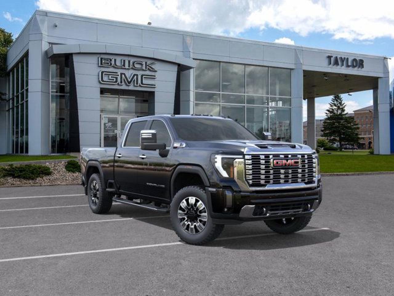 <b>Cooled Seats,  Wireless Charging,  Bose Premium Audio,  Multi-Pro Tailgate,  Navigation!</b><br> <br>   Bold and burly, this GMC 2500HD is built for the toughest jobs without breaking a sweat. <br> <br>This 2025 GMC 2500HD is highly configurable work truck that can haul a colossal amount of weight thanks to its potent drivetrain. This truck also offers amazing interior features that nestle occupants in comfort and luxury, with a great selection of tech features. For heavy-duty activities and even long-haul trips, the 2500HD is all the truck youll ever need.<br> <br> This void blk sought after diesel Crew Cab 4X4 pickup   has an automatic transmission and is powered by a  470HP 6.6L 8 Cylinder Engine.<br> <br> Our Sierra 2500HDs trim level is Denali. Standard features include leather cooled seats, power adjustable pedals with memory settings, a heavy-duty suspension, lane departure warning, forward collision alert, exclusive aluminum wheels and exterior styling, signature LED lighting, a large touchscreen with navigation, wireless Apple CarPlay, Android Auto and 4G LTE capability. Additionally, this truck also comes with a leather wrapped steering wheel with audio controls, wireless charging, Bose premium audio, remote engine start, a CornerStep rear bumper and cargo tie downs hooks with LED box lighting and a ProGrade trailering system with hitch guidance and an integrated brake controller. This vehicle has been upgraded with the following features: Cooled Seats,  Wireless Charging,  Bose Premium Audio,  Multi-pro Tailgate,  Navigation,  Heated Steering Wheel,  Remote Start. <br><br> <br>To apply right now for financing use this link : <a href=https://www.taylorautomall.com/finance/apply-for-financing/ target=_blank>https://www.taylorautomall.com/finance/apply-for-financing/</a><br><br> <br/> Weve discounted this vehicle $6000. See dealer for details. <br> <br>HST, licensing, and Federal luxury tax (if applicable) are extra. <br><br> Come by and check out our fleet of 70+ used cars and trucks and 150+ new cars and trucks for sale in Kingston.  o~o