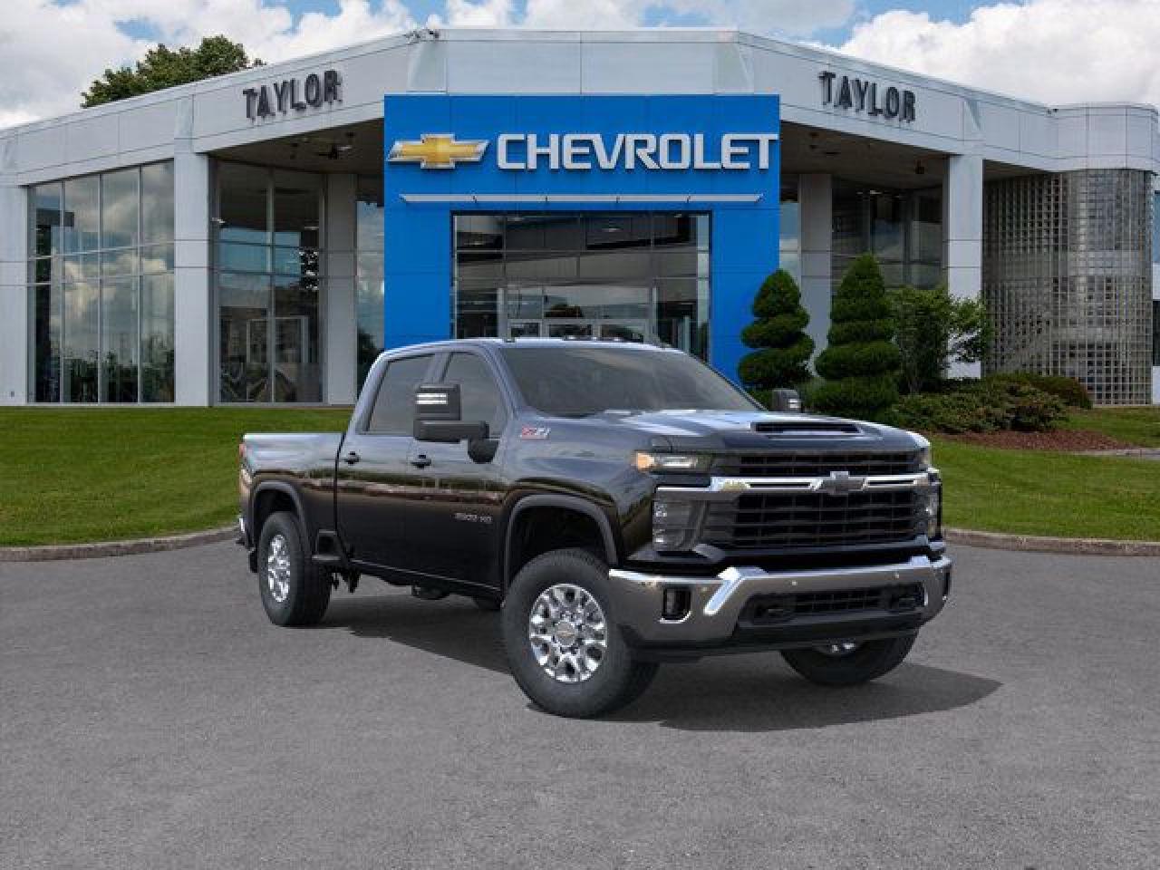 <b>Aluminum Wheels,  SiriusXM,  Trailering Package,  Apple CarPlay,  Android Auto!</b><br> <br>   Bold and burly, this Silverado 2500HD is built for the toughest jobs without breaking a sweat. <br> <br>This 2025 Silverado 2500HD is highly configurable work truck that can haul a colossal amount of weight thanks to its potent drivetrain. This truck also offers amazing interior features that nestle occupants in comfort and luxury, with a great selection of tech features. For heavy-duty activities and even long-haul trips, the Silverado 2500HD is all the truck youll ever need.<br> <br> This black sought after diesel Crew Cab 4X4 pickup   has an automatic transmission and is powered by a  470HP 6.6L 8 Cylinder Engine.<br> <br> Our Silverado 2500HDs trim level is LT. This trim rewards you with an upgraded 13.4-inch infotainment screen with navigation capability and a digital drivers display. Also standard include a trailering package with hitch guidance, machined aluminum wheels, SiriusXM satellite radio, heated trailering mirrors, a locking tailgate, Apple CarPlay and Android Auto, and remote keyless entry. Safety features also include automatic emergency braking, front pedestrian braking, lane departure warning, forward collision alert, and following distance indicator. This vehicle has been upgraded with the following features: Aluminum Wheels,  Siriusxm,  Trailering Package,  Apple Carplay,  Android Auto,  Remote Keyless Entry,  Front Pedestrian Braking. <br><br> <br>To apply right now for financing use this link : <a href=https://www.taylorautomall.com/finance/apply-for-financing/ target=_blank>https://www.taylorautomall.com/finance/apply-for-financing/</a><br><br> <br/> Weve discounted this vehicle $6000. See dealer for details. <br> <br>HST, licensing, and Federal luxury tax (if applicable) are extra. <br><br> Come by and check out our fleet of 70+ used cars and trucks and 150+ new cars and trucks for sale in Kingston.  o~o