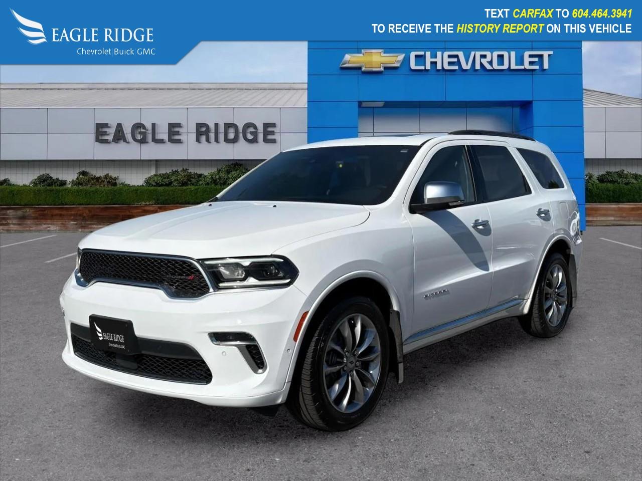 Used 2021 Dodge Durango Citadel Memory seat, Navigation system: TomTom, ParkView Rear Back-Up Camera, Power door mirrors, Power driver seat, Power steering, Power windows, Remote keyless entry, Roof rack for sale in Coquitlam, BC