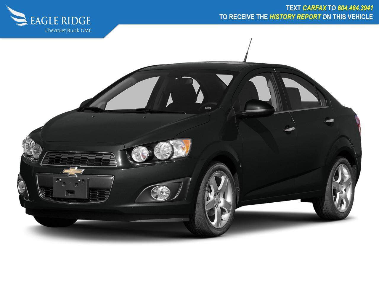 Used 2015 Chevrolet Sonic LT Auto Power windows, Remote keyless entry, Speed control, Steering wheel mounted audio controls, Tachometer, Telescoping steering wheel for sale in Coquitlam, BC