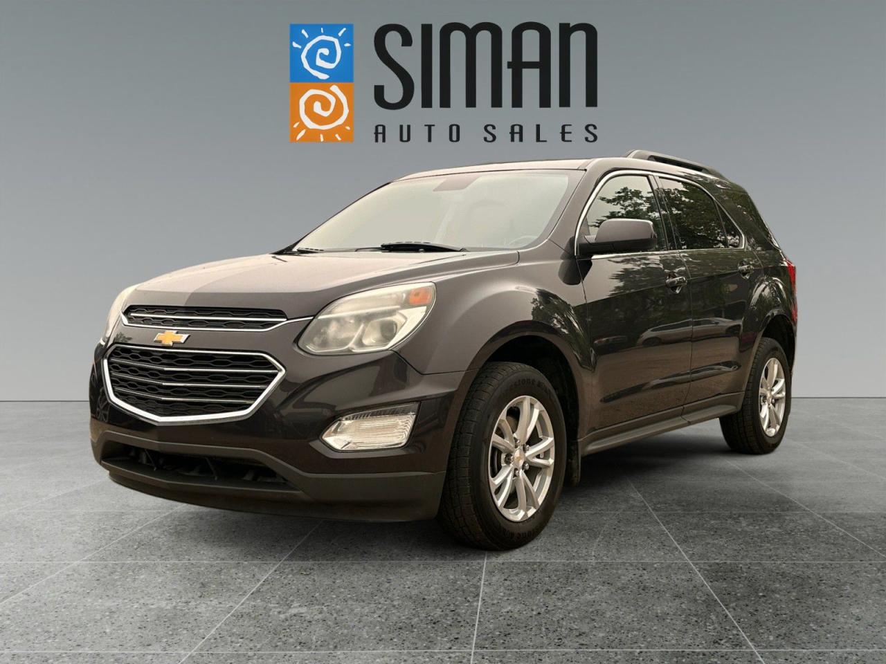 <p><strong>LOW KM ACCIDNET FREE SASKATCHEWAN VEHICLE EXCELLENT SERVICE RECORDS </strong></p>

<p>Our Chevrolet Equinox has been through a <strong>presale inspection fresh full synthetic oil service. Carfax reports Saskatchewan Vehicle Accident Free, with excellent service records. Financing Available on site Trades encouraged. Aftermarket warranties to fit every need and budget.</strong>For 2016, the Chevrolet Equinox receives revised front-end styling with projector-beam headlights, LED daytime running lights (LT and LTZ) and an updated rear fascia with new taillights. Upgraded cloth upholstery and a 7-inch touchscreen with a rearview camera are now standard. the Equinox remains a very pleasant crossover to drive, and the tweaks for 2016 should only enhance its appeal. If youre looking for a practical two-row crossover at an attainable price, the re-energized 2016 Equinox is worth considering closely. Properly equipped, four-cylinder models will tow up to 1,500 pounds. safety features on the 2016 Chevy Equinox include antilock disc brakes, traction and stability control, front seat side-impact airbags and side curtain airbags. Also standard are a rearview camera and GMs OnStar emergency communications system, which includes automatic crash notification, an emergency assistance button, remote door unlock and stolen vehicle assistance. In government crash tests, the Equinox received an overall score of four stars out of a possible five, with four stars for frontal crash protection and five stars for side protection. In testing by the Insurance Institute for Highway Safety, the Equinox earned the highest possible rating of Good in the small-overlap frontal-offset, moderate-overlap frontal offset, side impact and roof strength tests. Its head and seat restraint design was also rated Good for whiplash protection in rear impacts. LT adds different 17-inch wheels, LED daytime running lights, heated mirrors, rear privacy glass, roof rack side rails and an upgraded audio system that includes Chevys MyLink interface, Bluetooth audio connectivity, voice controls and smartphone integration for Internet radio apps (Pandora and Stitcher).</p>

<p><span style=color:#2980b9><strong>Siman Auto Sales is large enough to make a difference but small enough to care. We are family owned and operated, and have been proudly serving Saskatchewan car buyers since 1998. We offer on site financing, consignment, automotive repair and over 90 preowned vehicles to choose from.</strong></span></p>