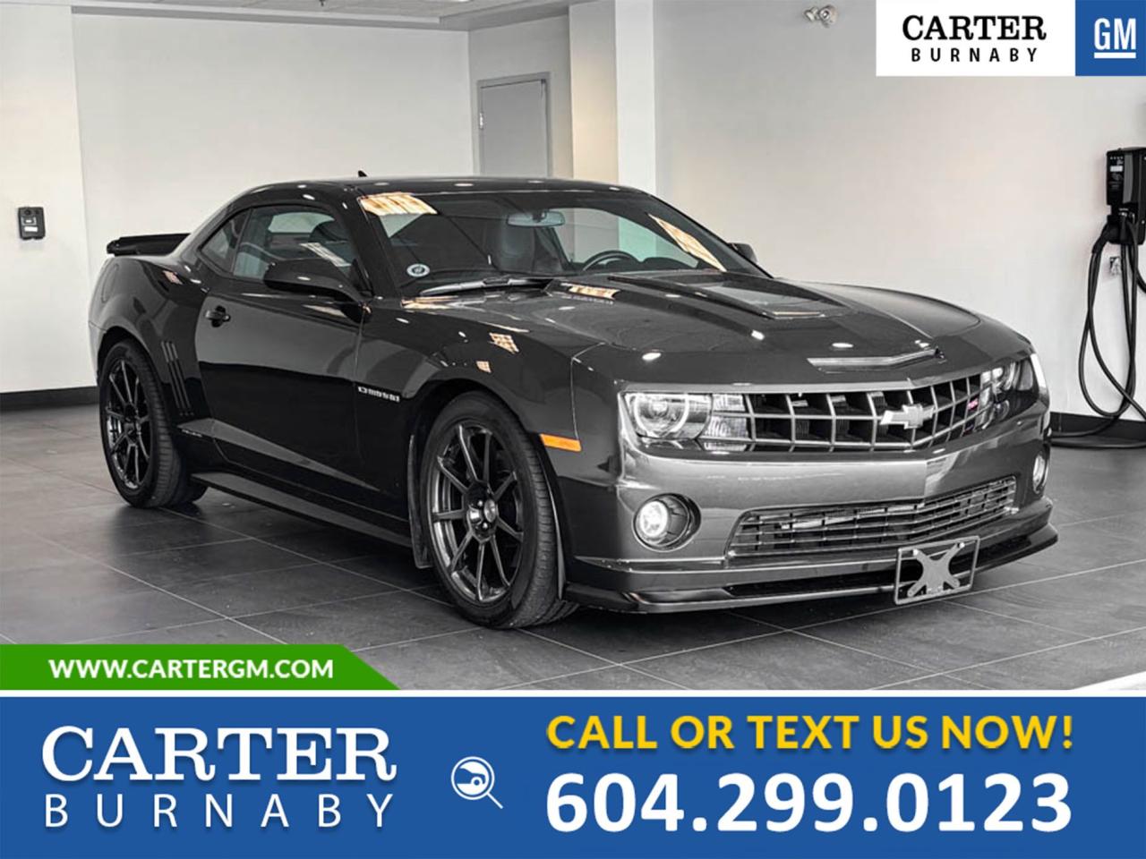 Unleash pure performance with this 2013 Chevrolet Camaro Callaway.

Make yours this Camaro special edition, turbocharged for thrilling power and engineered to turn heads! Enjoy premium features like a sunroof, power seat, XM Radio, Bluetooth connectivity, and a rear vision camera for added confidence on the road. This Camaro is the perfect blend of muscle and modern tech.

Come take it for a test drive today and experience all this stylish vehicle has to offer!

WHY CARTER GM BURNABY?

- An unrivalled vehicle purchasing experience!
- Exceeding our loyal customers expectations since 1963
- 4.5 Google star rating with 2,000+ customer reviews
- Peace of mind - 150-point vehicle inspection
- CARFAX - full vehicle service history - purchase with confidence!
- Vehicle trades welcome! Best price guaranteed!
- We provide upfront pricing, zero hidden fees, and 100% transparency
- Fast approvals and 99% acceptance rates (no matter your current credit status!)
- Multilingual staff (many languages spoken)
- Comfortable non-pressured environment with in-store television, WIFI and a childrens play area!

Were here to help you drive the vehicle you want, the vehicle you deserve!
QUESTIONS? GREAT! WEVE GOT ANSWERS!
To speak with a friendly vehicle specialist - CALL NOW!
(Doc. Fee: $495.00 Dealer Code: D5505)