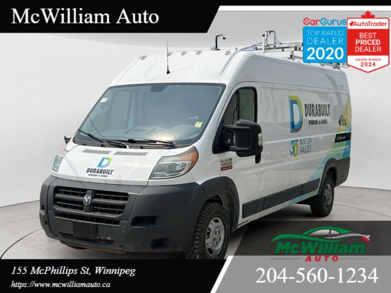 Used 2018 RAM ProMaster Base Cargo Van High Roof 136 in. WB Automatic for sale in Winnipeg, MB
