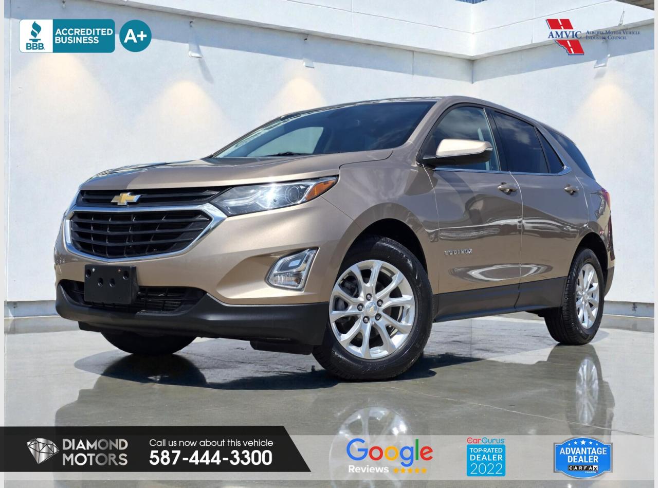 2.4L 4 CYLINDER ENGINE, ALL WHEEL DRIVE, APPLE CARPLAY/ANDROID AUTO, HEATED SEATS, BACKUP CAMERA, CRUISE CONTROL, AND MUCH MORE! <br/> <br/> <br/> Just Arrived 2019 Chevrolet Equinox LT AWD Tan has 134,999 KM on it. 1.5L 4 Cylinder Engine engine, All-Wheel Drive, Automatic transmission, 5 Seater passengers, on special price for $17,900.00. <br/> <br/> <br/> Book your appointment today for Test Drive. We offer contactless Test drives & Virtual Walkarounds. Stock Number: 25162 <br/> Disclosure: This vehicle was previously registered in MB & ON. Vehicle has passed all required inspections in Alberta. <br/> At Diamond Motors, we are dedicated to providing you with an outstanding car-buying experience, offering quality pre-owned vehicles at prices that fit your budget. Our transparent and honest approach means you can expect straightforward guidance without any high-pressure sales tactics. We believe in building lasting relationships with our customers by offering personalized service tailored to your needs. From the moment you step onto our lot, our team is here to support you every step of the way, ensuring you leave confident in your decision. Trust, integrity, and customer satisfaction are the foundation of everything we do. <br/> <br/> <br/> Why choose us? <br/> <br/> Certified Pre-Owned Vehicles <br/> Family Owned & Operated <br/> Finance Available <br/> Extended Warranty <br/> Vehicles Priced to Sell <br/> No Pressure Environment <br/> Inspection & Carfax Report <br/> Professionally Detailed Vehicles <br/> Full Disclosure Guaranteed <br/> AMVIC Licensed <br/> BBB Accredited Business <br/> CarGurus Top-rated Dealer 2022 & 2024 <br/> <br/> <br/> Phone to schedule an appointment @ 587-444-3300 or simply browse our inventory online www.diamondmotors.ca or come and see us at our location at <br/> 3403 93 street NW, Edmonton, T6E 6A4 <br/> <br/> <br/> To view the rest of our inventory: <br/> www.diamondmotors.ca/inventory <br/> <br/> <br/> This dealership provides all required disclosures in accordance with AMVIC regulations. A completed Mechanical Fitness Assessment and its associated inspection work order will be supplied with every vehicle. A Carfax (or equivalent) vehicle history report will also be provided, including available information on previous damage, accident history, stolen or salvage status, and jurisdictional records. <br/> Customers are encouraged to review all vehicle features, options, and equipment for accuracy prior to purchase. <br/>