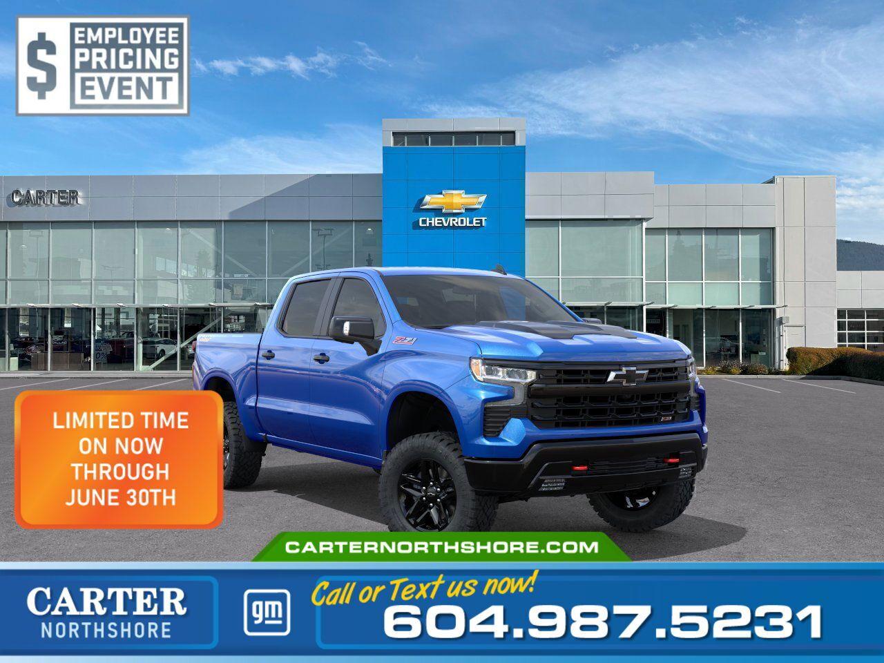 New 2025 Chevrolet Silverado 1500 2LT TRAIL BOSS | Gloss Alum Wheels/2 Inch Lift for sale in North Vancouver, BC
