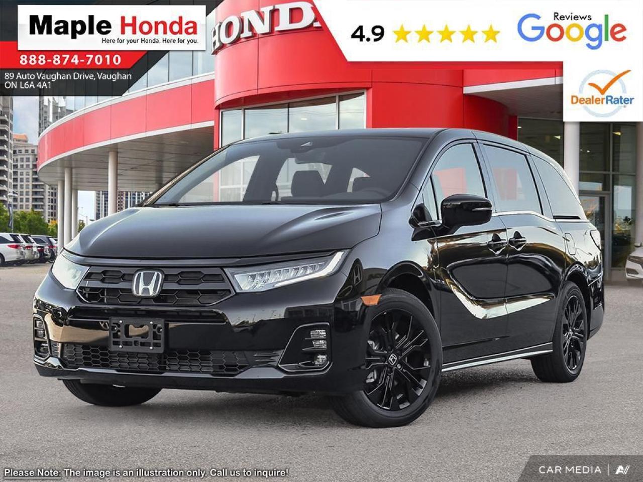 New 2025 Honda Odyssey 4DR AT BLACK EDITION for sale in Vaughan, ON