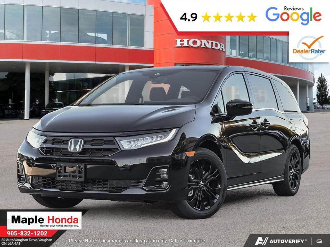 New 2025 Honda Odyssey 4DR AT BLACK EDITION for sale in Vaughan, ON