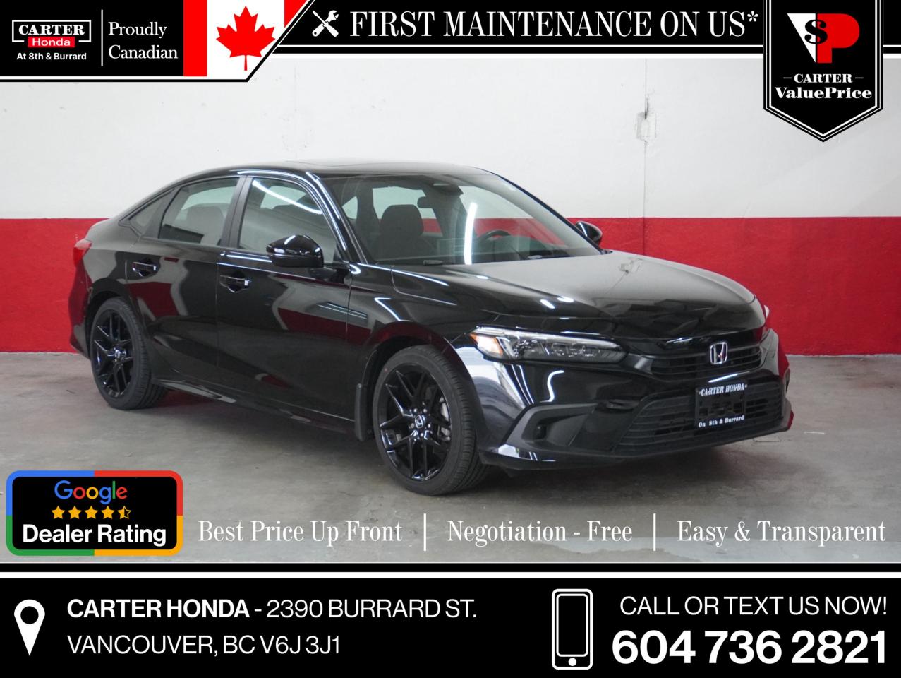 Used 2024 Honda Civic Sedan Sport RARE LOW KMS, APPLE/ANDROID, PADDLE SHIFT for sale in Vancouver, BC