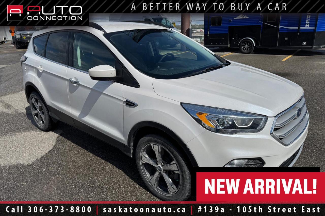 <div><span>Low Kilometers! - Accident Free - Exceptional Condition</span><span><br></span><span><br>Discover exceptional value and comfort with this<b> 2017 Ford Escape SE 4WD</b>, now available at Saskatoon Auto Connection. With low kilometers, a clean accident-free history, and outstanding condition inside and out, this SUV is ready to impress. It comes loaded with the premium Equipment Group 201A, featuring an upgraded 8-inch touchscreen with AppLink, SYNC Connect, and two smart-charging USB ports. Youll also enjoy enhanced convenience with 9 premium speakers, a 110-volt power outlet, one-touch power windows, and a reverse sensing system. For added luxury, the Leather Plus Package includes sleek leather-trimmed seats, a 10-way power front passenger seat, and a leather-wrapped steering wheel. Additional highlights include voice-activated navigation, heated front seats, and a rearview camera to make every drive more enjoyable and secure. Stylish, comfortable, and well-equipped  this Escape SE is the perfect blend of practicality and refinement.<br><br></span><span>Key Features:</span><span><br></span><span><br>- Intelligent 4-Wheel Drive (4WD)</span><br><span>- Equipment Group 201A!</span><br><span>- Leather Plus Package!</span><br><span>- Heated Leather Seats</span><br><span>- Voice-Activated Navigation</span><br><span>- AppLink (201A)</span><br><span>- Reverse Sensing System (201A)</span><br><span>- Rearview Camera</span><br><span>- 8-Inch Touchscreen Display (201A)</span><br><span>- Windshield Wiper De-Icer</span><br><span>- Dual-Zone Climate</span><br><span>- SiriusXM Satellite Radio</span><br><span>- Leather-Wrapped Steering Wheel & Shift Knob</span><br><span>- 10-Way Power-Adjustable Front Seats</span><br><span>- 110-Volt Outlet (201A)</span><br><span>- Black Roof-Rack Side Rails (201A)</span><br><span>- 2.0L EcoBoost 4-Cylinder Engine<br><br></span><span>Exterior Colour:</span><span> White Platinum Metallic Tri-coat<br><b>Interior Colour:</b> Charcoal Black Leather</span><span><br></span><span><br><b>Manufacturers Brochure:</b> </span><a href=https://cdn.dealereprocess.org/cdn/brochures/ford/ca/2017-escape.pdf target=_blank><span>https://cdn.dealereprocess.org/cdn/brochures/ford/ca/2017-escape.pdf</span></a><span><br><br></span><span>Unlock a full year of exclusive VIP benefits with your purchase! Enjoy 20% off labour, 25% off tires, free windshield stone chip repairs, and so much more. Visit saskatoonauto.ca for all the details.<br></span><span><br>Honesty Pricing eliminates the haggle hassle by providing you with our lowest possible selling price up front. In fact, it is the lowest price in our market, and we will prove it by disclosing a comprehensive market report of what our competitors are selling similar vehicles for.<br></span><span><br>This vehicle meets our Diamond Certification standard, which begins by selecting only premium quality vehicles and subjecting them to a much more comprehensive inspection process than typical dealerships use. Diamond Certified ensures a clean history, exceptional appearance and problem-free operation.<br></span><span><br>At Saskatoon Auto Connection we sell pre-owned automobiles the way we would like to buy them ourselves. Since 2008, we have been dedicated to providing the highest level of integrity and transparency in our industry, in combination with the highest quality vehicles at the most competitive prices in Saskatchewan. Our friendly staff is ready to positively redefine your expectations of the pre-owned automobile space.</span><span></span></div>