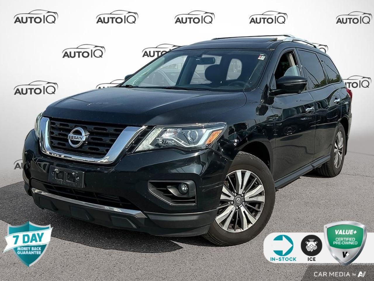 Recent Arrival!<br><br><br>4WD.<br><br>Magnetic Black 2018 Nissan Pathfinder Midnight Edition 4D Sport Utility V6 CVT with Xtronic 4WD<p></p>

<p>VALUE+ CERTIFIED PRE-OWNED VEHICLE</p>

<p>36-point Provincial Safety Inspection<br />
172-point inspection combined mechanical, aesthetic, functional inspection including a vehicle report card<br />
Warranty: 30 Days or 1500 KMS on mechanical safety-related items and extended plans are available<br />
Complimentary CARFAX Vehicle History Report<br />
2X Provincial safety standard for tire tread depth<br />
2X Provincial safety standard for brake pad thickness<br />
7 Day Money Back Guarantee*<br />
Market Value Report provided<br />
Complimentary 3 months SIRIUS XM satellite radio subscription on equipped vehicles<br />
Complimentary wash and vacuum<br />
Vehicle scanned for open recall notifications from manufacturer</p>

<p>SPECIAL NOTE: This vehicle is reserved for AutoIQs retail customers only. Please, No dealer calls. Errors & omissions excepted.</p>

<p>*As-traded, specialty or high-performance vehicles are excluded from the 7-Day Money Back Guarantee Program (including, but not limited to Ford Shelby, Ford mustang GT, Ford Raptor, Chevrolet Corvette, Camaro 2SS, Camaro ZL1, V-Series Cadillac, Dodge/Jeep SRT, Hyundai N Line, all electric models)</p>
