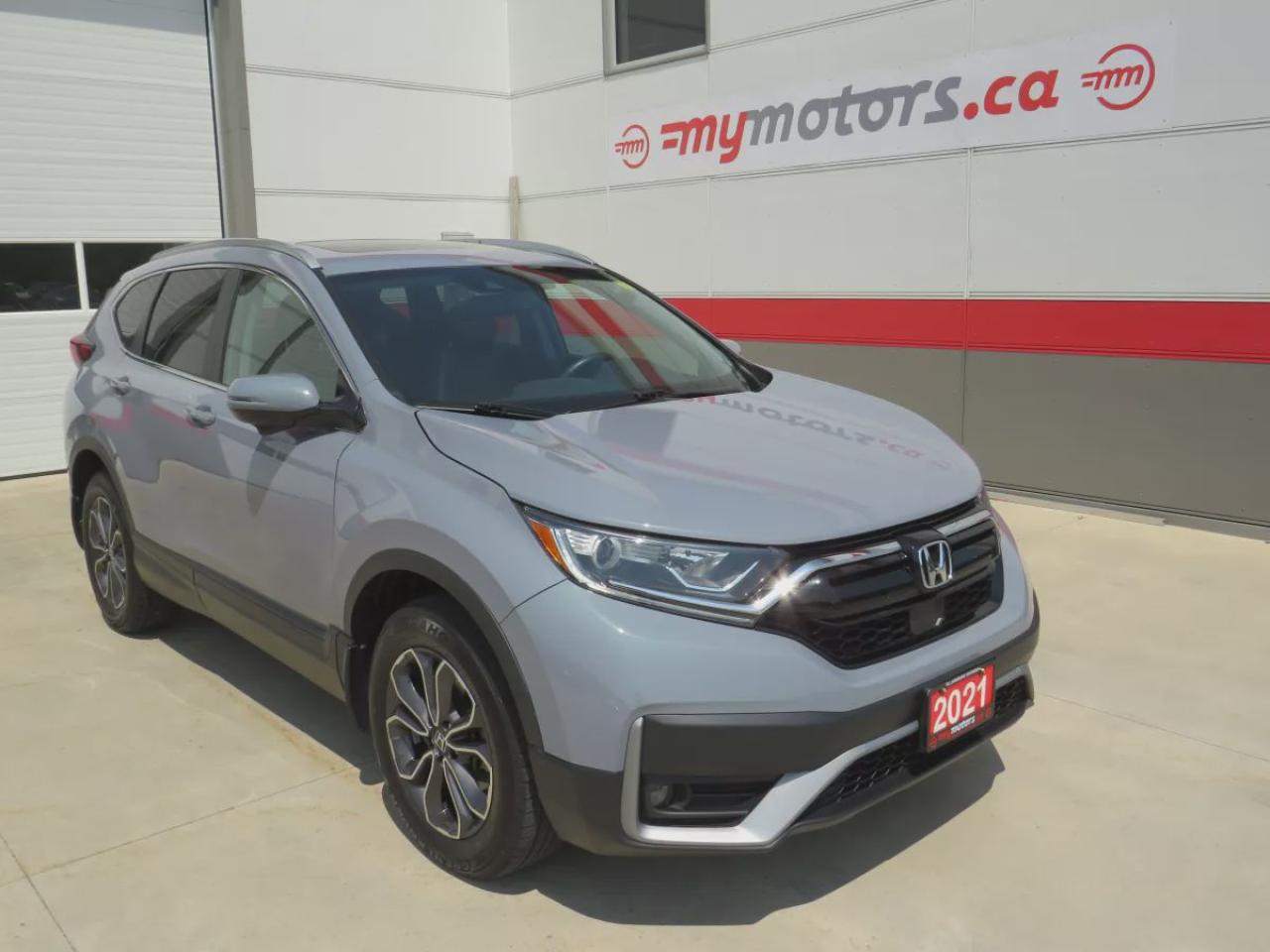 Used 2021 Honda CR-V EX-L (**ONE OWNER!!**CLEAN TITLE/NO ACCIDENTS!!**SAFETY/CERTIFIED!!**AWD**REMOTE START**ALLOY RIMS**LEATHER**SUNROOF**HEATED SEATS/STEERING WHEEL**POWER SEATS**POWER TAILGATE**PUSH BUTTON START**DIGITAL TOUCHSCREEN**USB**REVERSE CAMERA**LANE ASSIST**COLLI for sale in Tillsonburg, ON