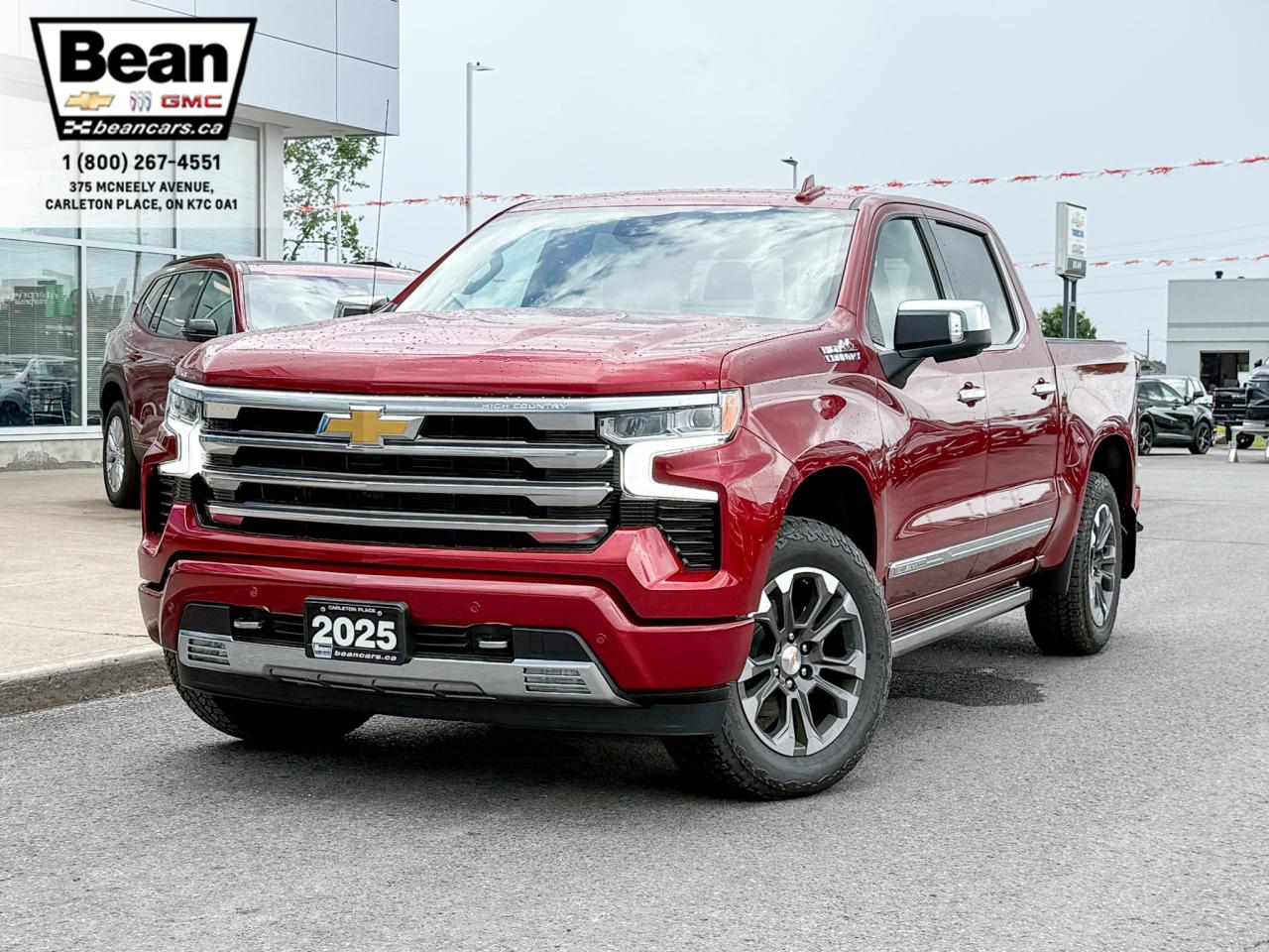 New 2025 Chevrolet Silverado 1500 High Country 5.3L V8 WITH REMOTE START/ENTRY, HEATED SEATS, HEATED STEERING WHEEL, VENTILATED SEATS, HD SURROUND VISION for sale in Carleton Place, ON
