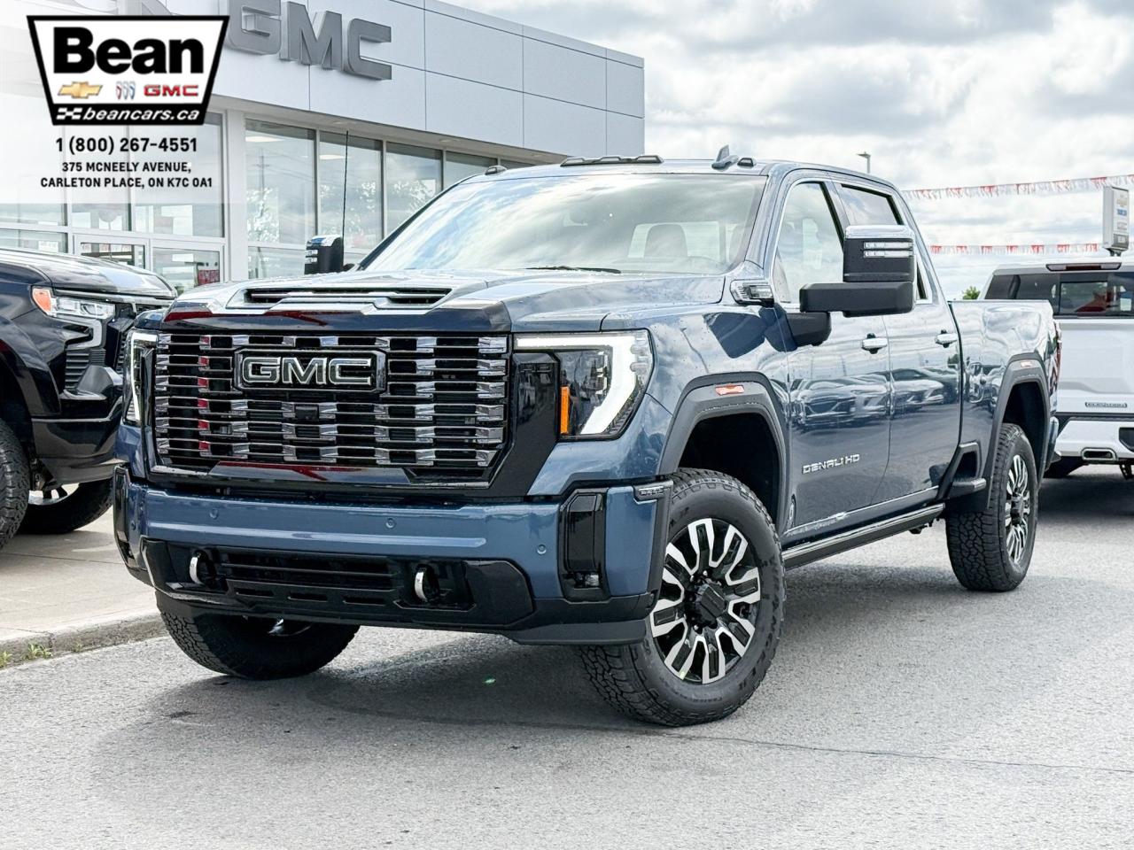 New 2025 GMC Sierra 2500 HD Denali Ultimate DURAMAX 6.6L V8 WITH REMOTE START/ENTRY, HEATED SEATS, HEATED STEERING WHEEL, VENTILATED SEATS, SUNROOF, MULTI-PRO TAILGATE, MASSAGING SEATS for sale in Carleton Place, ON