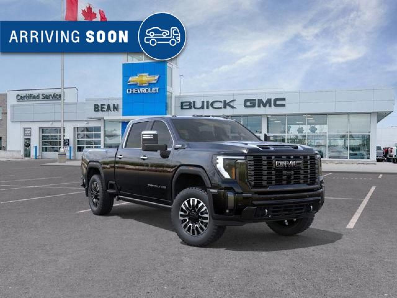 New 2025 GMC Sierra 2500 HD Denali Ultimate DURAMAX 6.6L V8 WITH REMOTE START/ENTRY, HEATED SEATS, HEATED STEERING WHEEL, VENTILATED SEATS, SUNROOF, MULTI-PRO TAILGATE, MASSAGING SEATS for sale in Carleton Place, ON