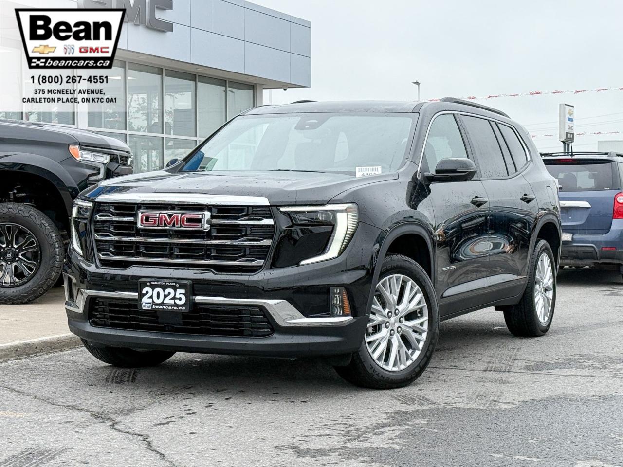 New 2025 GMC Acadia Elevation 2.5L 4CYL WITH REMOTE START/ENTRY, HEATED SEATS, HEATED STEERING WHEEL, ADAPTIVE CRUISE CONTROL, HD SURROUND VISION for sale in Carleton Place, ON