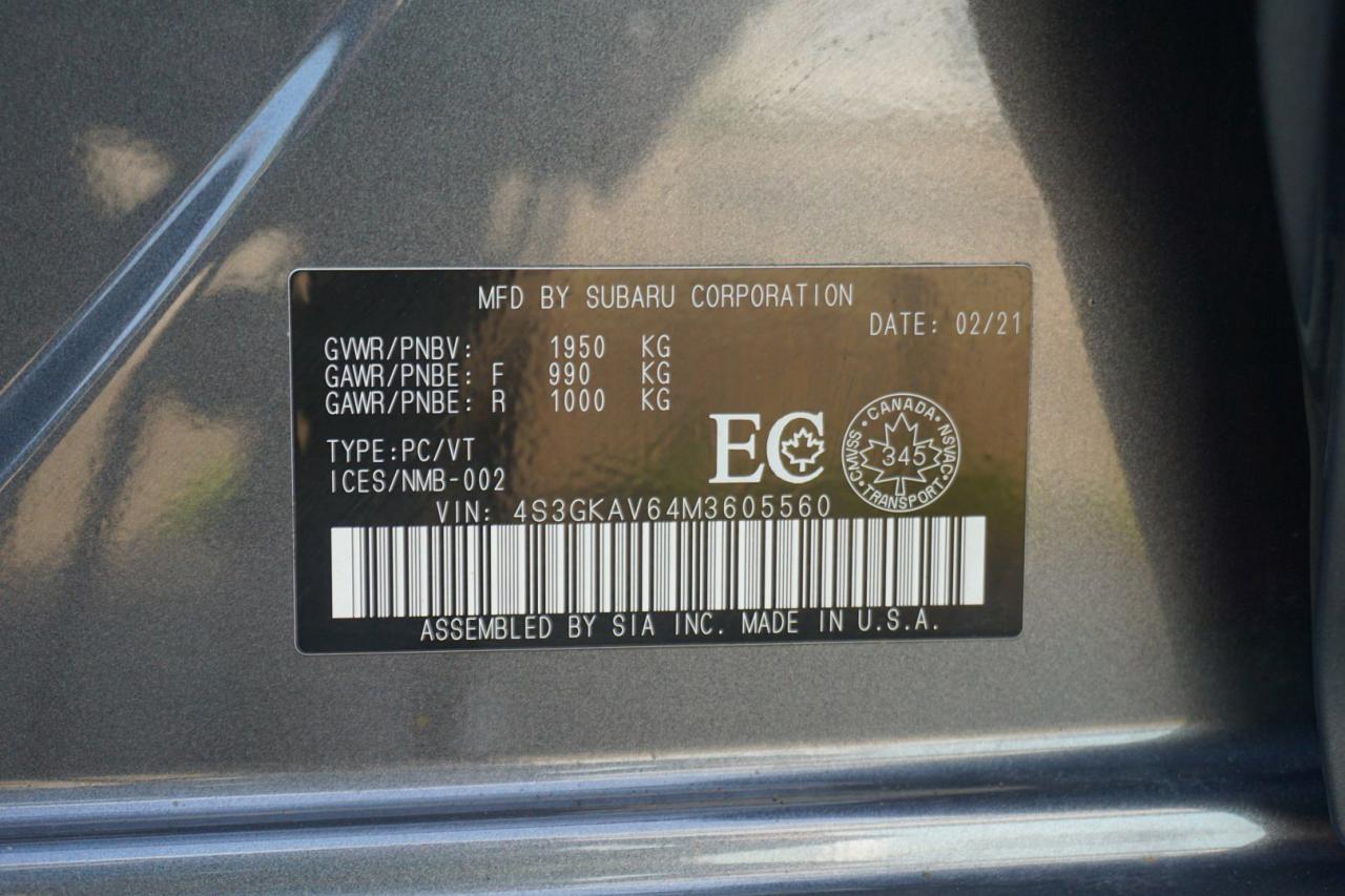 2021 Subaru Impreza 2.0i TOURING AWD CERTIFIED *SERVICE REOCRDS* CAMERA BLUETOOTH HEATED SEATS CRUISE ALLOYS - Photo #40
