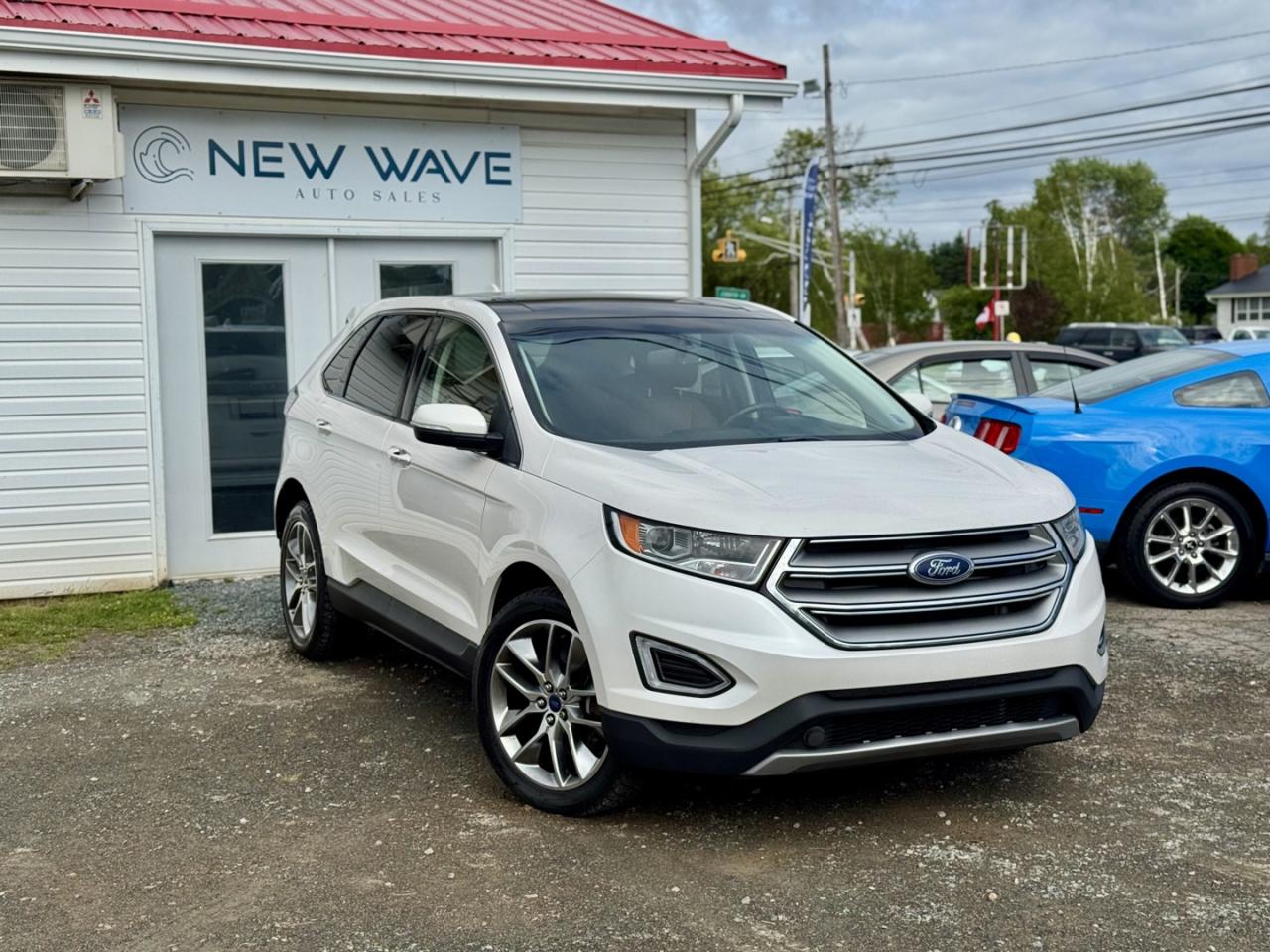 <h3 data-start=126 data-end=161> Power And Handling Features</h3><div>3.5L Ti-VCT V6 Engine  280 Hp @ 6,500 Rpm / 250 Lb-Ft Torque @ 4,000 Rpm, All-Wheel Drive (AWD), 6-Speed Automatic Transmission With SelectShift And Paddle Shifters, Torque Vectoring Control, 4-Wheel Independent Suspension, Electric Power-Assisted Steering (EPAS), Class II Trailer Tow Prep Package With Trailer Sway Control</div><hr data-start=490 data-end=493 /><h3 data-start=495 data-end=521> Exterior Features</h3><br /><div>Foot-Activated Hands-Free Power Liftgate, HID Headlights With Auto High Beams, Rain-Sensing Windshield Wipers, LED Tail Lights With Light Bar, Silver Roof Rails, Body-Colour Door Handles With Bright Inserts, Dual Polished Stainless Steel Exhaust Tips, Power Heated Side Mirrors With Memory, Turn Signals And Approach Lights, 20 Polished Aluminum Wheels With Dark Stainless-Painted Pockets</div><hr data-start=913 data-end=916 /><h3 data-start=918 data-end=944> Interior Features</h3><br /><div>Cognac Leather-Trimmed Seats With Perforated Inserts, Heated And Cooled Front Seats, Heated Rear Outboard Seats, 10-Way Power Driver Seat With Memory, 6-Way Power Front Passenger Seat, SYNC 3 With 8 Touchscreen And Voice-Activated Navigation, Sony 12-Speaker Premium Audio With HD Radio, Remote Start System, Heated Steering Wheel, Panoramic Vista Roof, Dual-Zone Electronic Climate Control, Ambient Lighting, Power-Tilt/-Telescoping Steering Column With Memory, Auto-Dimming Rearview Mirror, Illuminated Front Door Sill Plates, 110V Power Outlet, Cargo Management System With Tie-Downs And Rear Cargo Cover, Acoustic-Laminate Front Door Glass</div><hr data-start=1592 data-end=1595 /><h3 data-start=1597 data-end=1621> Safety Features</h3><br /><div>          </div><br /><div>BLIS With Cross-Traffic Alert, Rear View Camera, Reverse Sensing System, Hill Start Assist, AdvanceTrac With Roll Stability Control (RSC), Curve Control, Perimeter Alarm, SecuriCode Keyless Entry Keypad, MyKey System, SOS Post-Crash Alert System, SecuriLock Passive Anti-Theft Engine Immobilizer, Tire Pressure Monitoring System, Front Dual-Stage Airbags, Front-Seat Side Airbags, Drivers Knee Airbag, Passenger Knee Airbag, Safety Canopy Side-Curtain Airbags With Rollover Sensor, Manual Rear Child-Safety Locks, LATCH (Lower Anchors And Tether Anchors For Children), Battery Saver With Headlights-Off Delay</div><br /><div><br></div><br /><div>Financing Available <span></span><o:p></o:p></div><br /><div>Trades Welcome <span></span><o:p></o:p></div><br /><div> <o:p></o:p></div><br /><div>RIDE THE WAVE ADVANTAGE <span><o:p></o:p></span></div><br /><div>        </div><br /><div><span></span> Brand-new 2-year MVI<br> <span></span> Fresh oil change & filter<br> <span></span> Full professional interior & exterior detail<br> <span></span> 3-month complimentary warranty<br> <span></span> Free Carfax report<br> <span></span> Full tank of fuel<br> <span></span> Free undercoating<br> <span></span> FREE delivery in Atlantic Canada<br> <span></span> $300 referral bonus when you send a friend!<br> <!--[if !supportLineBreakNewLine]--><br> <!--[endif]--><o:p></o:p></div>