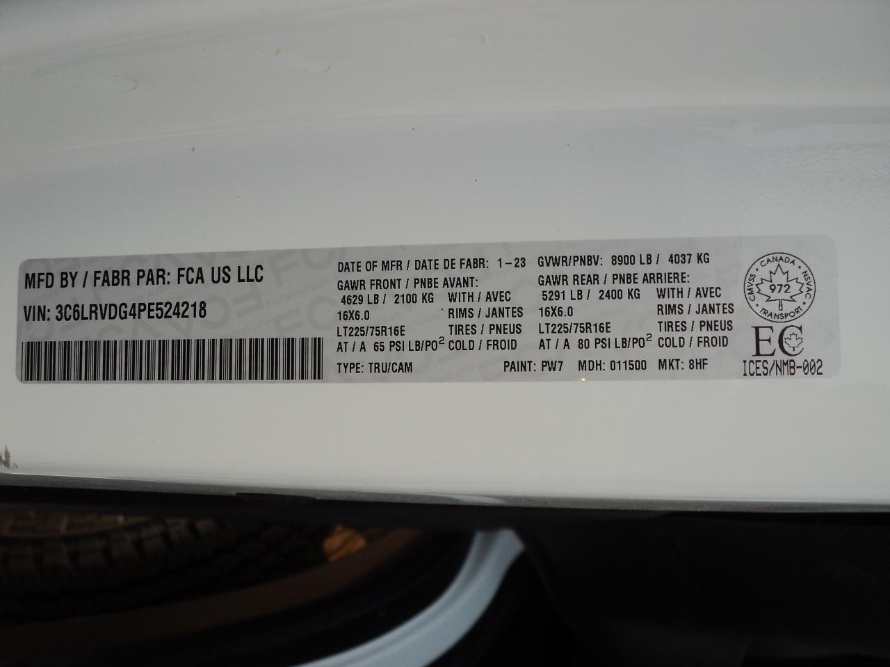 2023 RAM ProMaster 2500 High Roof CargoVan  159" WB 3.6L6cylBackUpCam - Photo #39