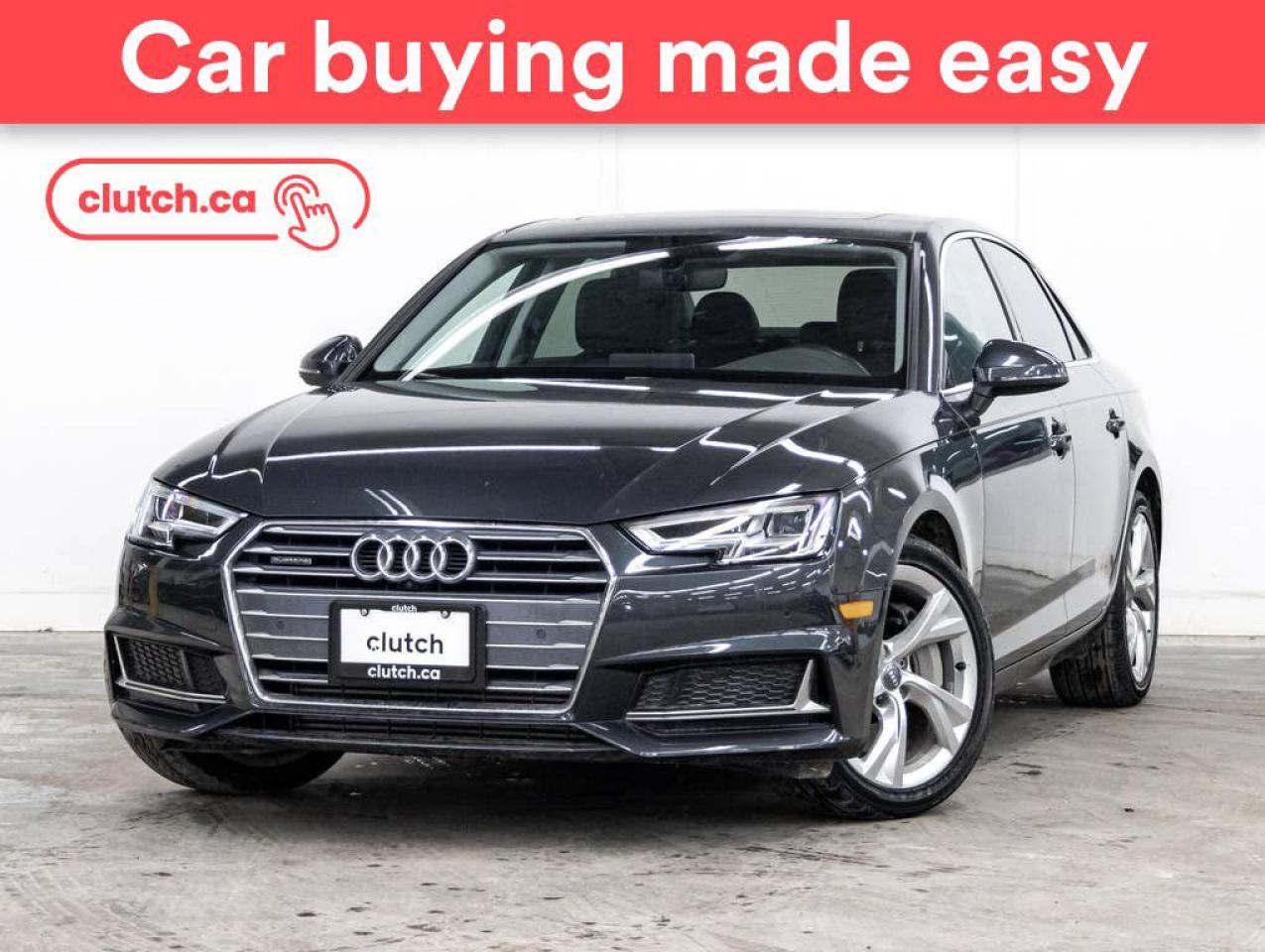 Used 2019 Audi A4 Progressiv AWD w/Apple Carplay & Android Auto, Heated Front Seats, Backup Cam for sale in Toronto, ON