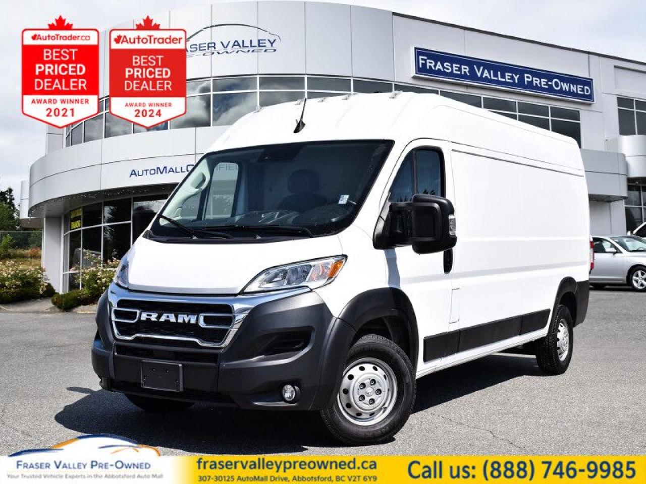 Used 2023 RAM Cargo Van ProMaster 2500 High Roof 159  - $198.66 /Wk for sale in Abbotsford, BC