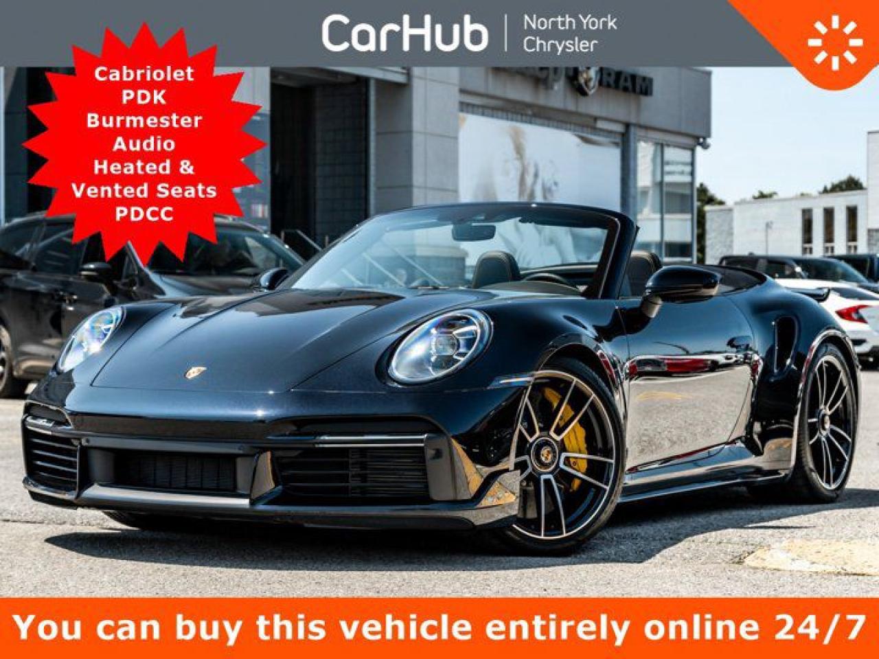 Used 2021 Porsche 911 Turbo S Cabriolet PDK Burmester Audio Heated Vented Seats PDCC for sale in Thornhill, ON