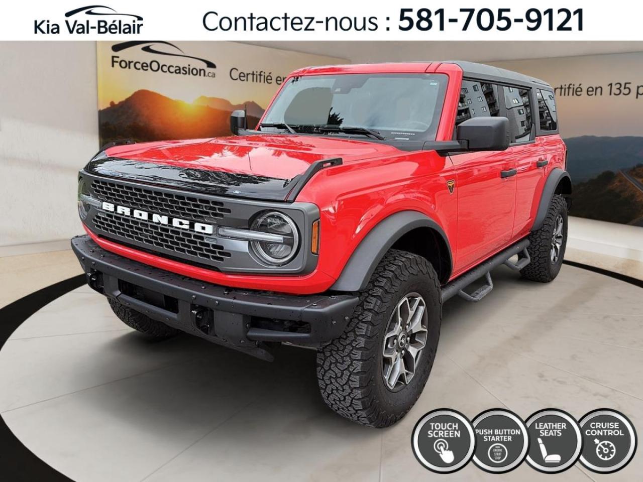 Used 2024 Ford Bronco BADLANDS* 4X4 * V6 * CUIR * CAMÉRA * CARPLAY * A/C for sale in Québec, QC