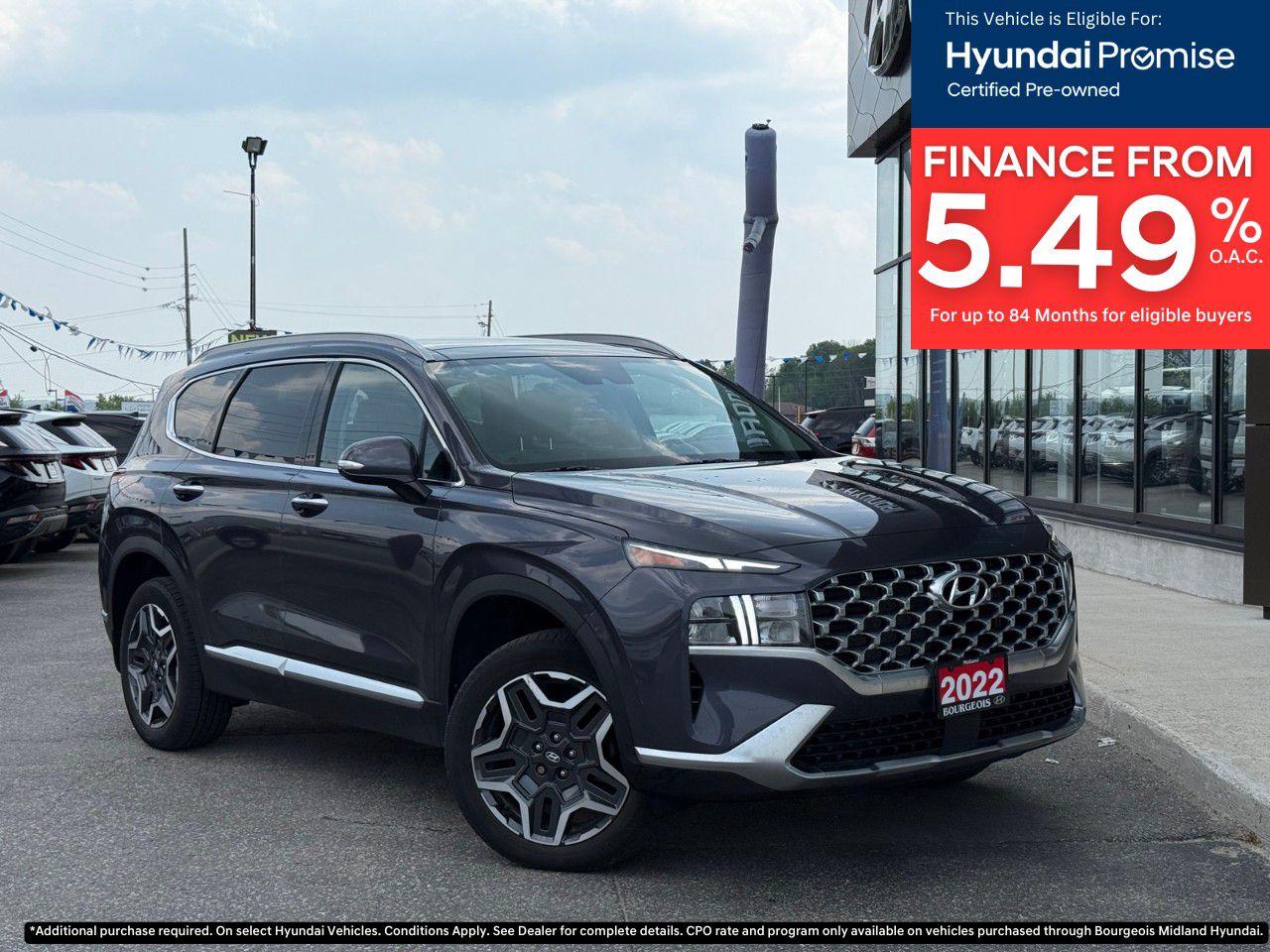 Used 2022 Hyundai Santa Fe Hybrid Luxury AWD for sale in Midland, ON