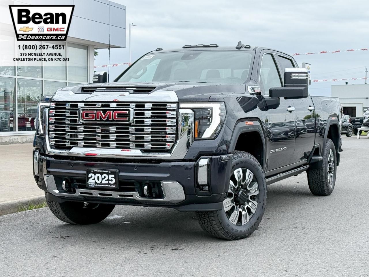 New 2025 GMC Sierra 2500 HD Denali DURAMAX 6.6L V8 WITH REMOTE START/ENTRY, HEATED SEATS, HEATED STEERING WHEEL, VENTILATED SEATS, HD SURROUND VISION for sale in Carleton Place, ON