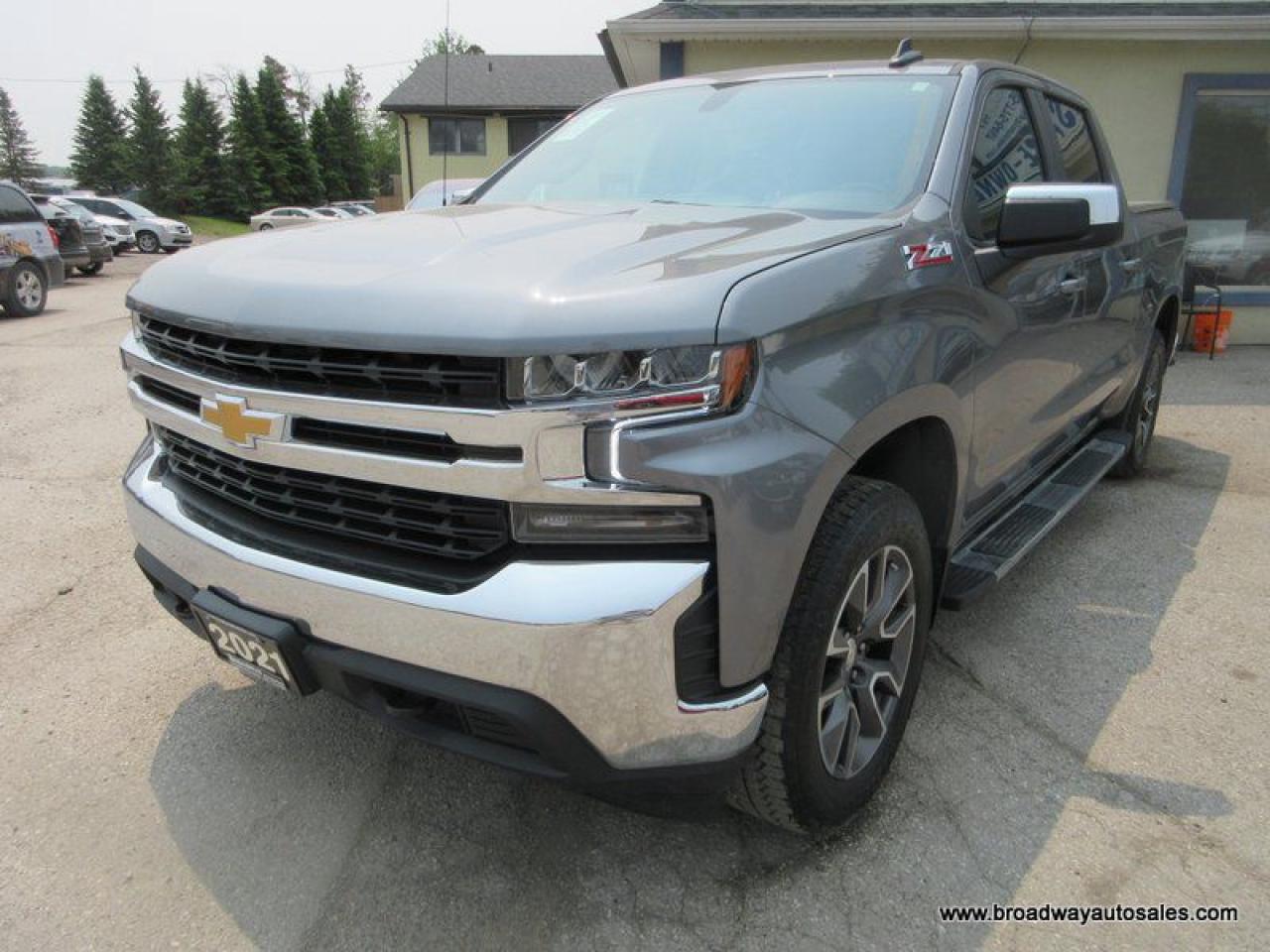 Used 2021 Chevrolet Silverado 1500 LOADED LT-Z71-EDITION 6 PASSENGER 5.3L - V8.. 4X4.. CREW-CAB.. SHORTY.. LEATHER.. HEATED SEATS & WHEEL.. BACK-UP CAMERA.. BLUETOOTH SYSTEM.. for sale in Bradford, ON