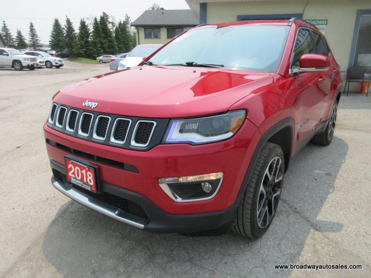 2018 Jeep Compass GREAT KM'S LIMITED-EDITION 5 PASSENGER 2.4L - DOHC.. 4X4.. NAVIGATION.. PANORAMIC SUNROOF.. LEATHER.. HEATED SEATS & WHEEL.. BACK-UP CAMERA..