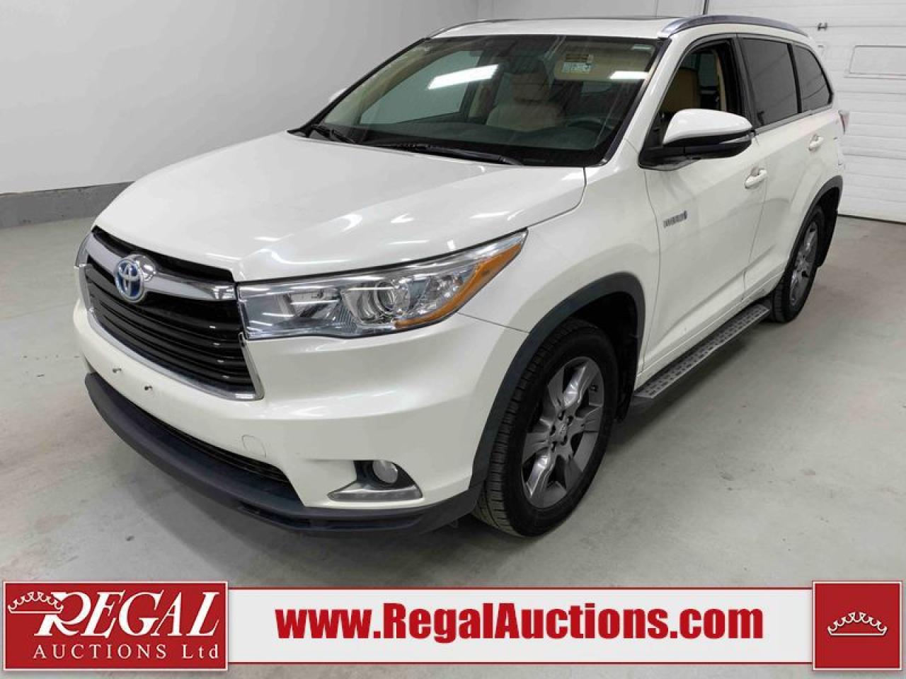 Used 2014 Toyota Highlander Hybrid LIMITED for sale in Calgary, AB