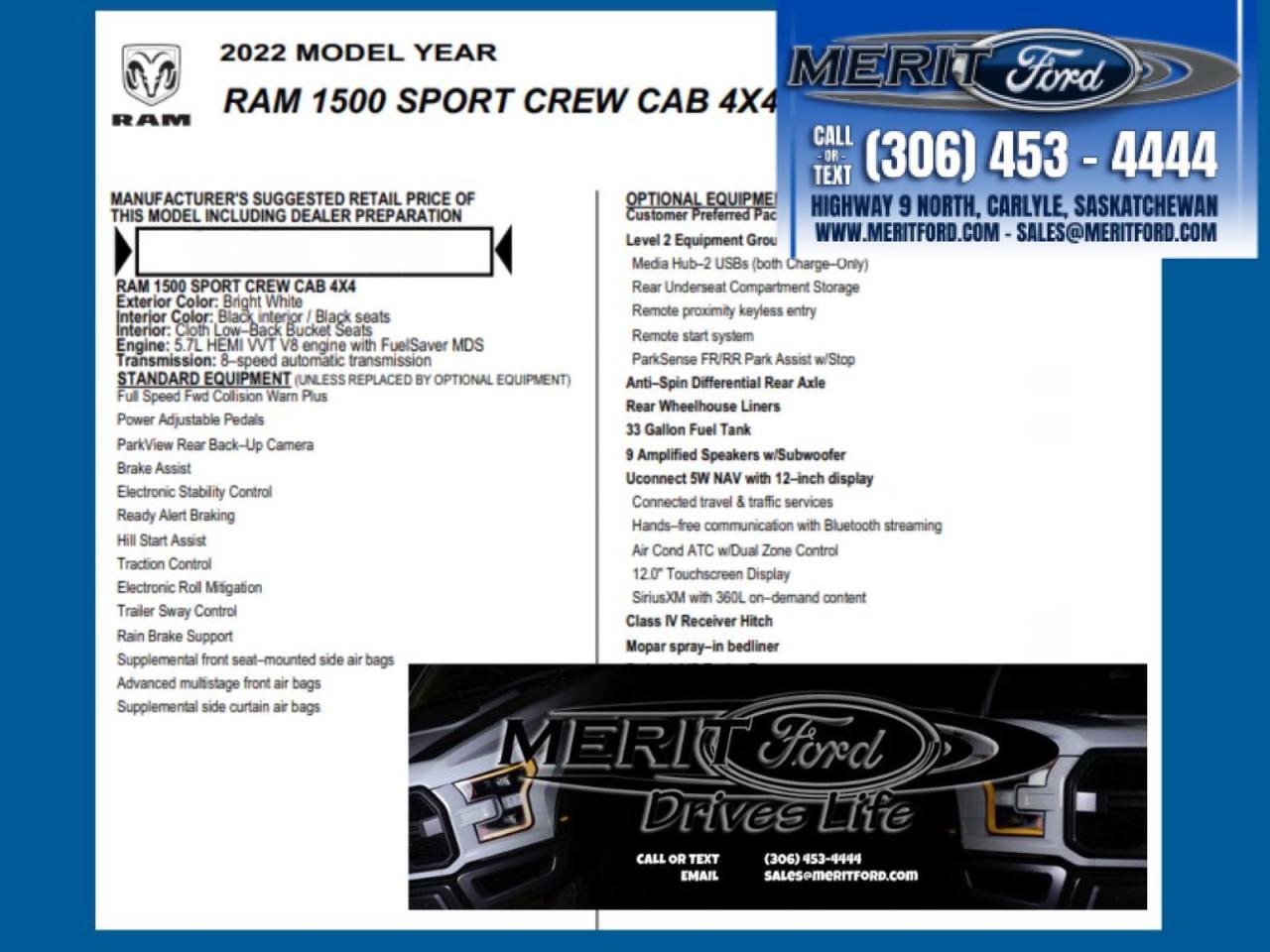 2022 RAM 1500 Sport - Remote Start, Backup Camera+ Photo1